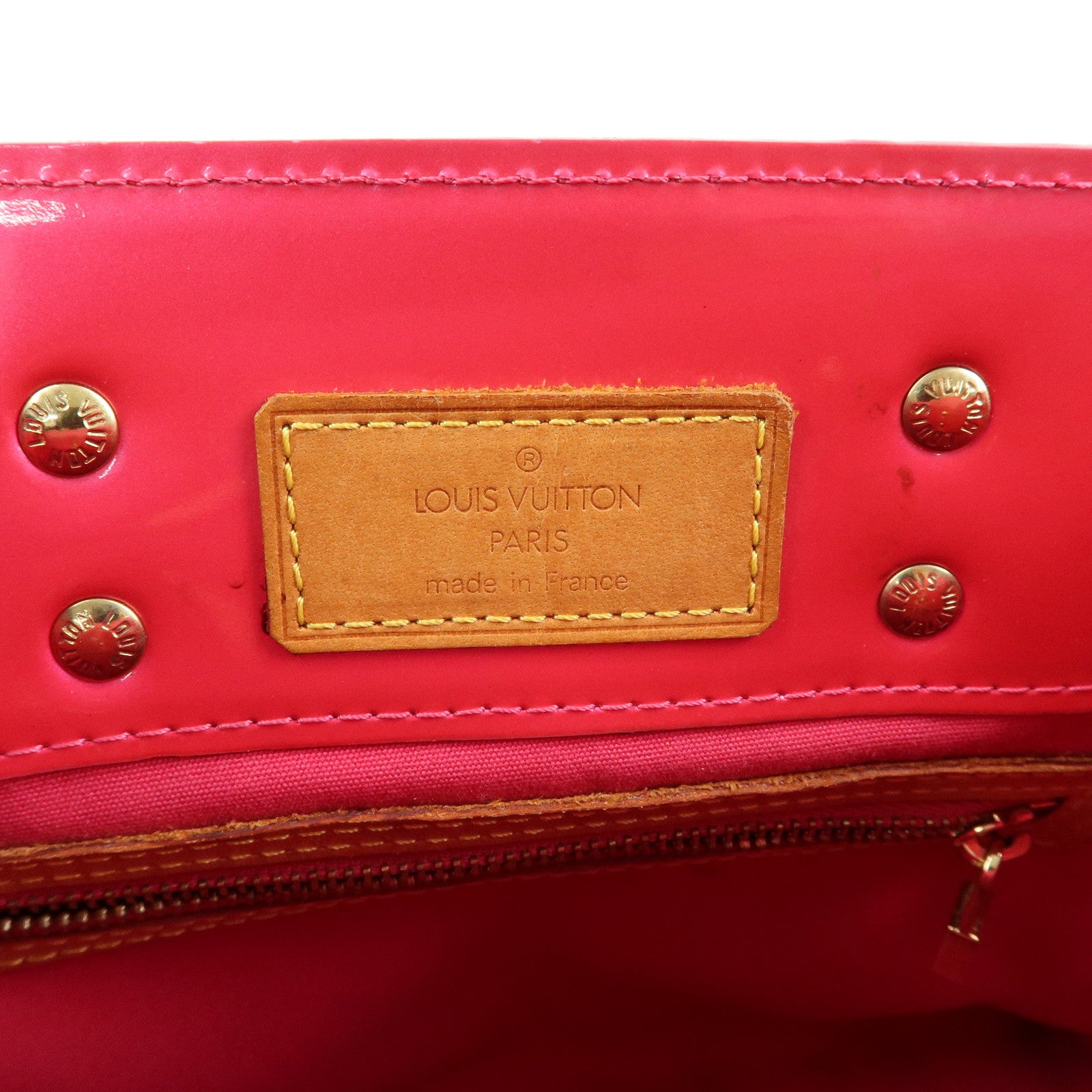 Louis Vuitton Monogram Vernis Lead PM Hand Bag Pink M91221