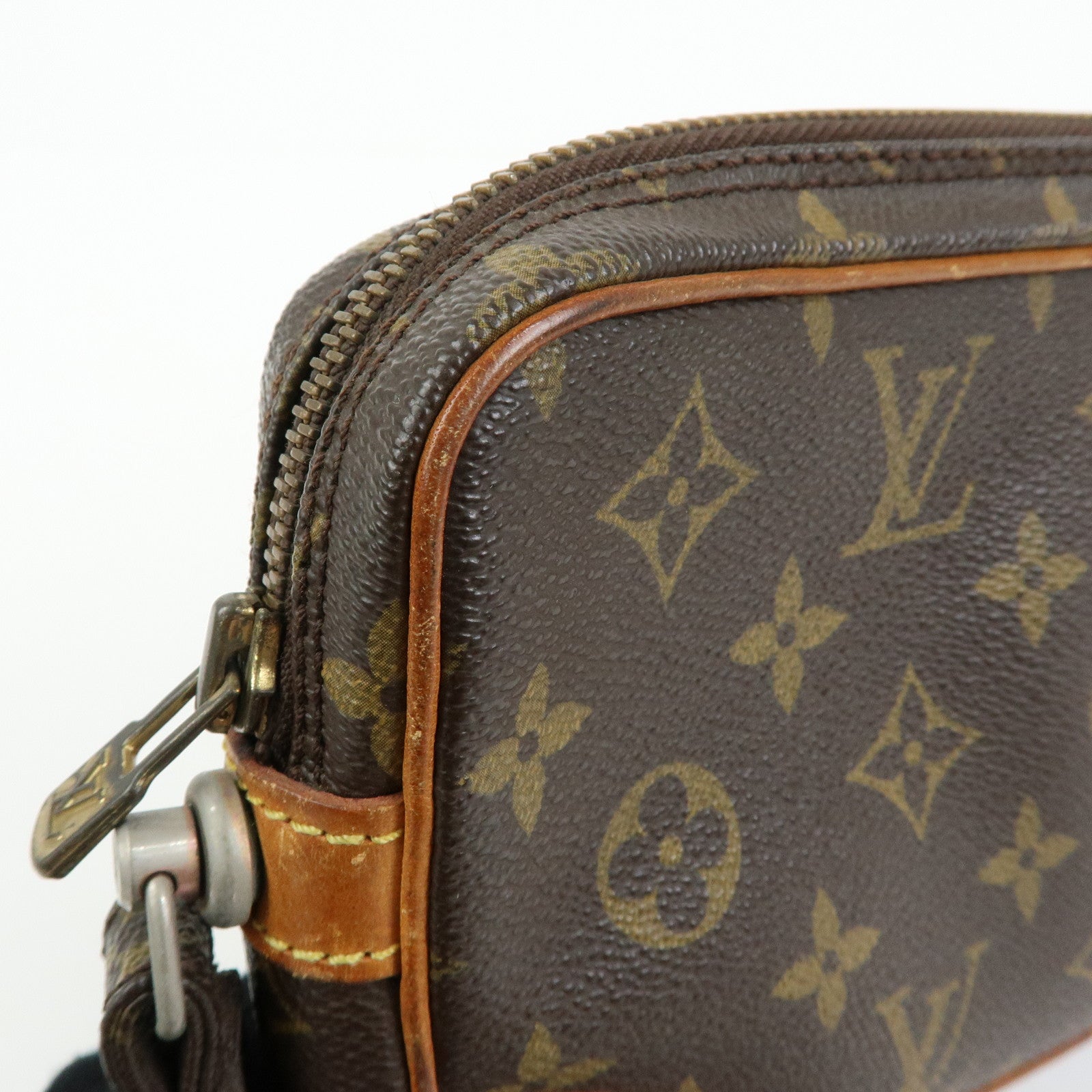 Louis Vuitton Monogram Marly Dragonne PM Clutch Bag Brown M51827