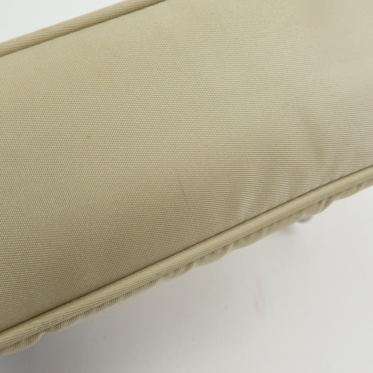 PRADA Triangle Logo Nylon Hand Bag Shoulder Bag Ivory 1NE515