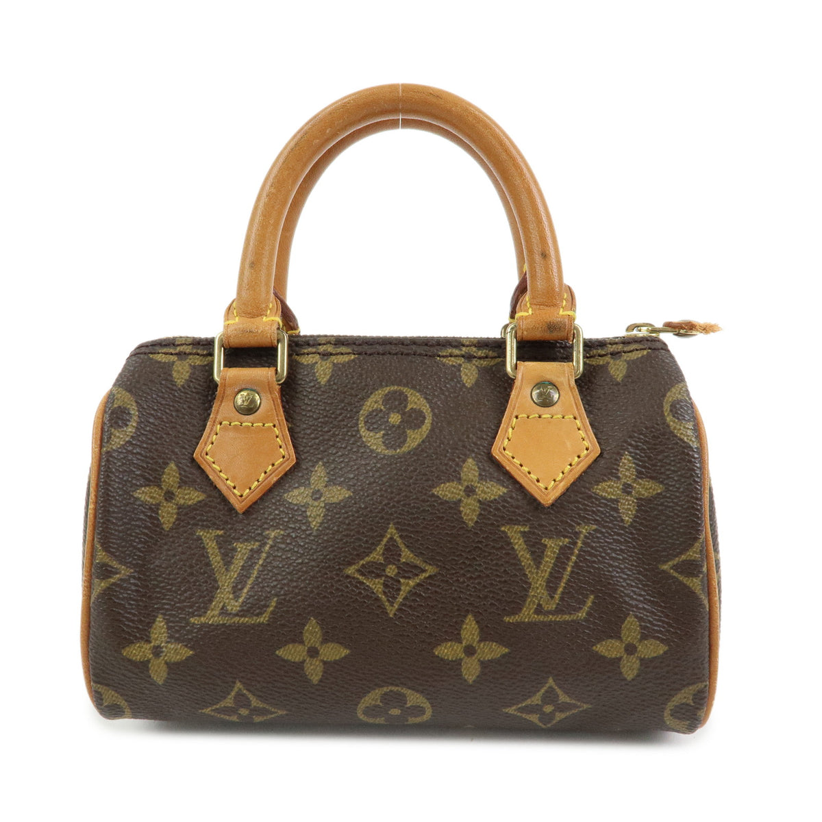 Louis Vuitton Monogram Mini Speedy Hand Bag Brown M41534