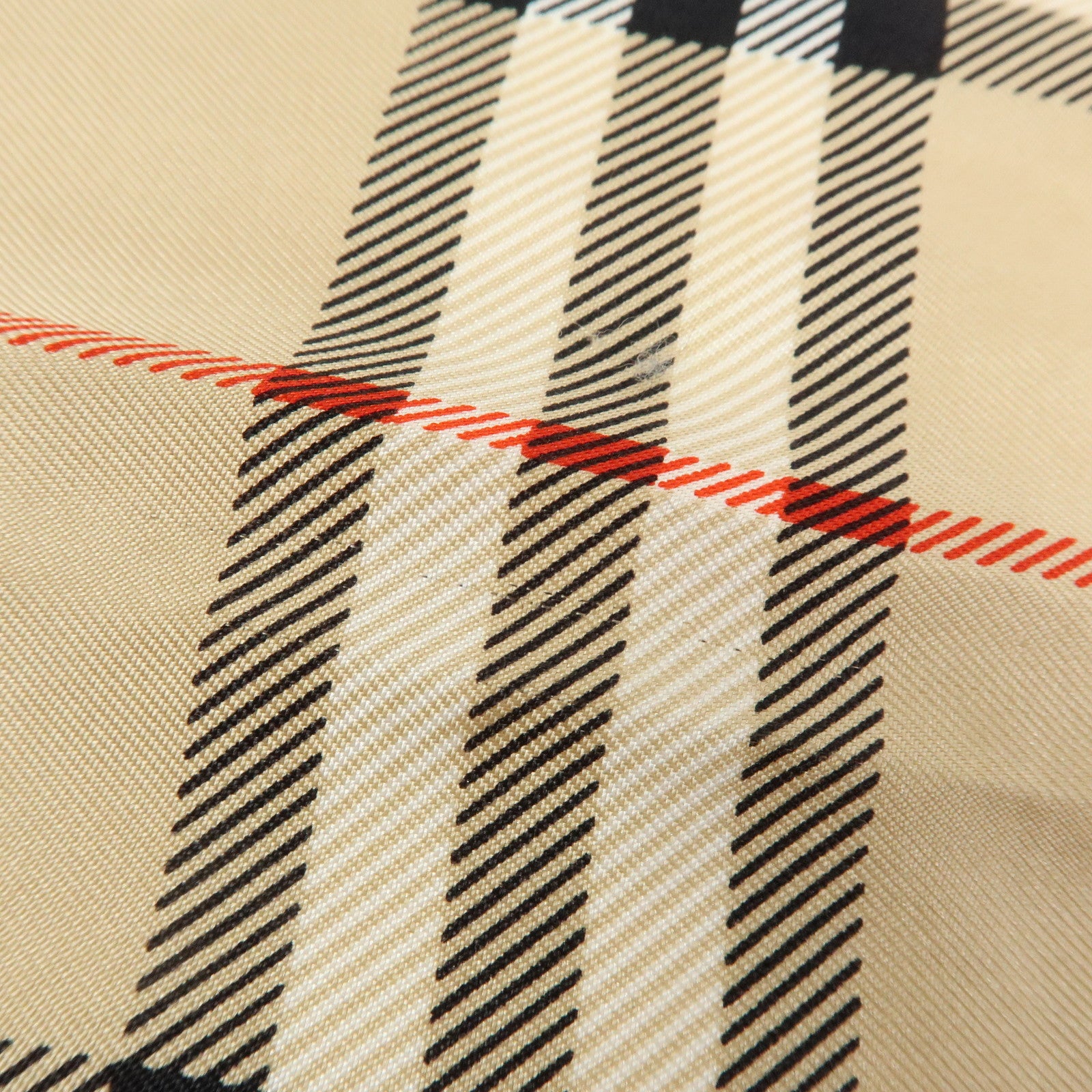 BURBERRY Nova Plaid Silk 100% Scarf Beige Black Red
