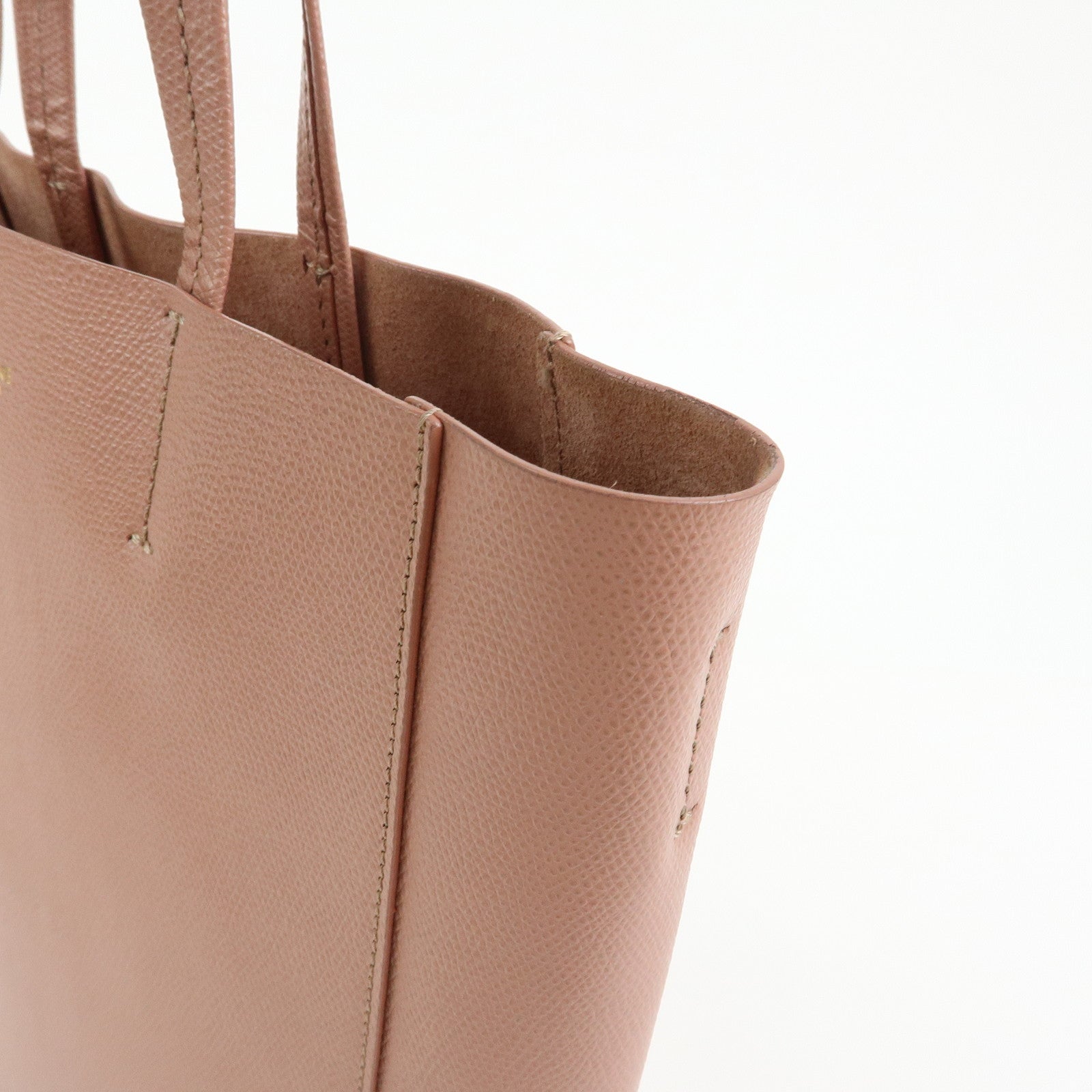 Celine Small Vertical Cabas Leather 2Way Bag Hand Bag Shoulder Bag Rose