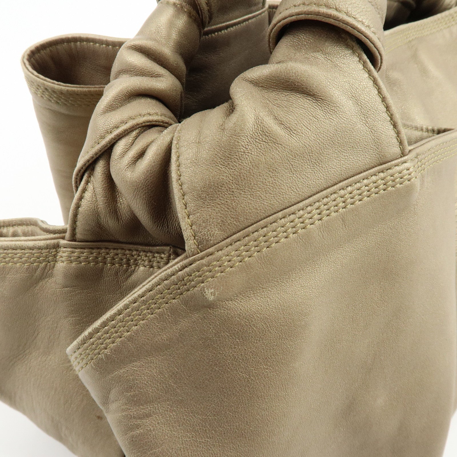LOEWE Anagram Nappa Aire Leather Hand Bag Tote Bag Gold