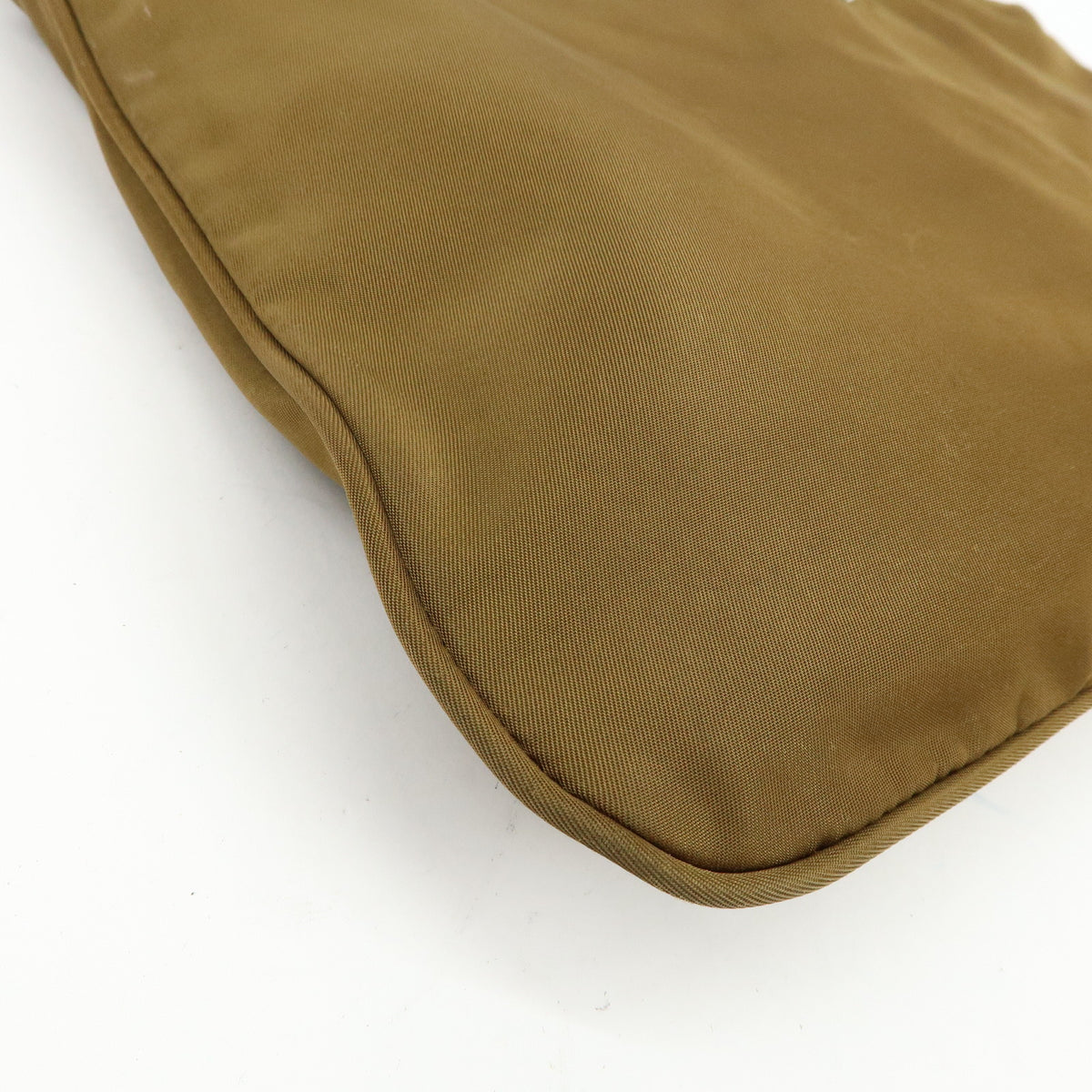 PRADA Triangle Logo Nylon Shoulder Bag Crossbody Bag Khaki