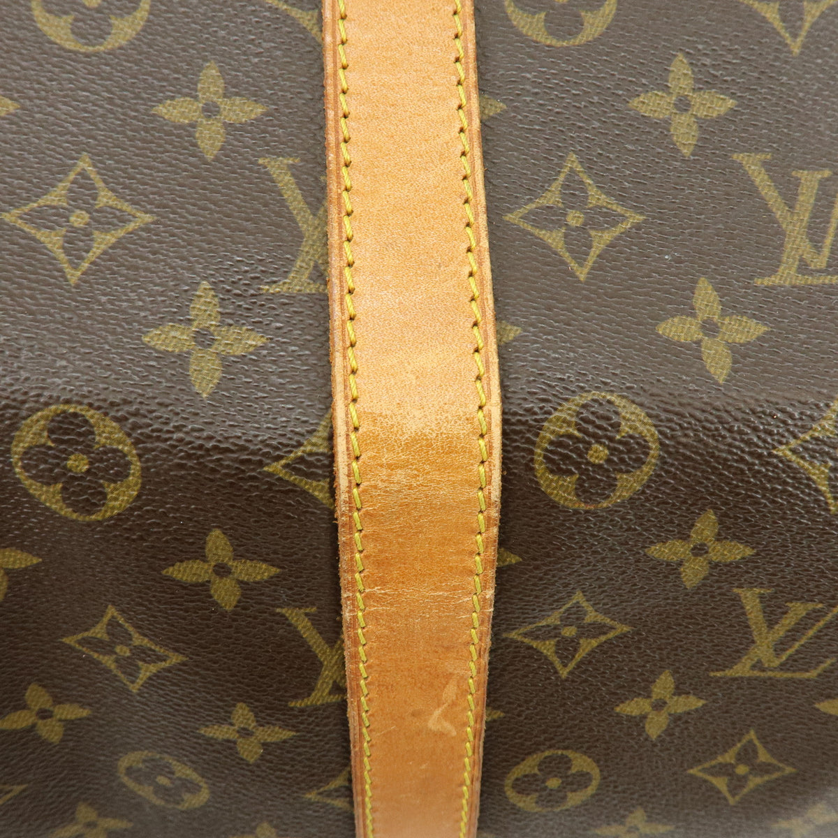 Louis Vuitton Monogram Keep All Bandouliere 55 Boston Bag Brown M41414