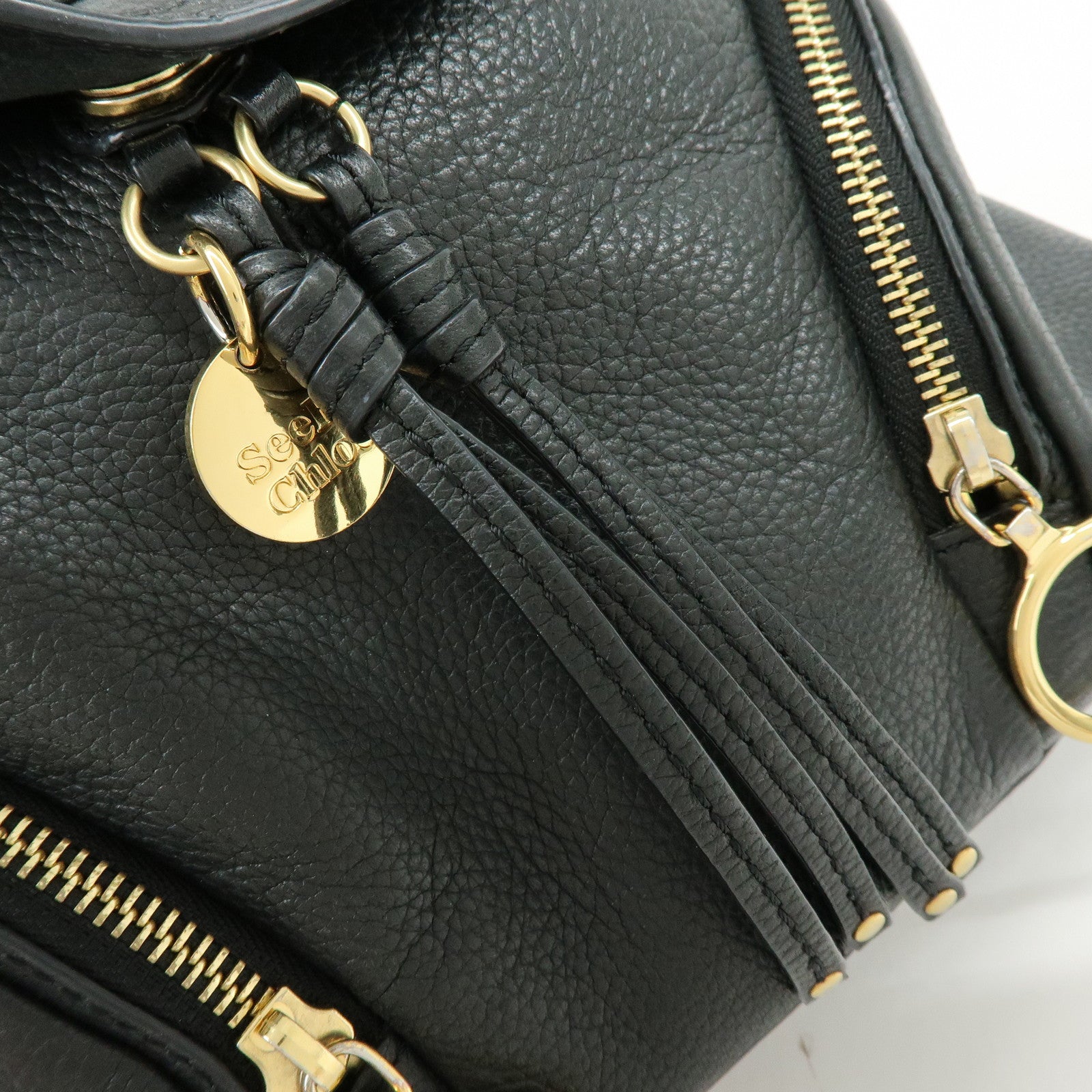 Chloe See By Chloe Leather Olga 2Way Bag Mini Backpack Shoulder Bag