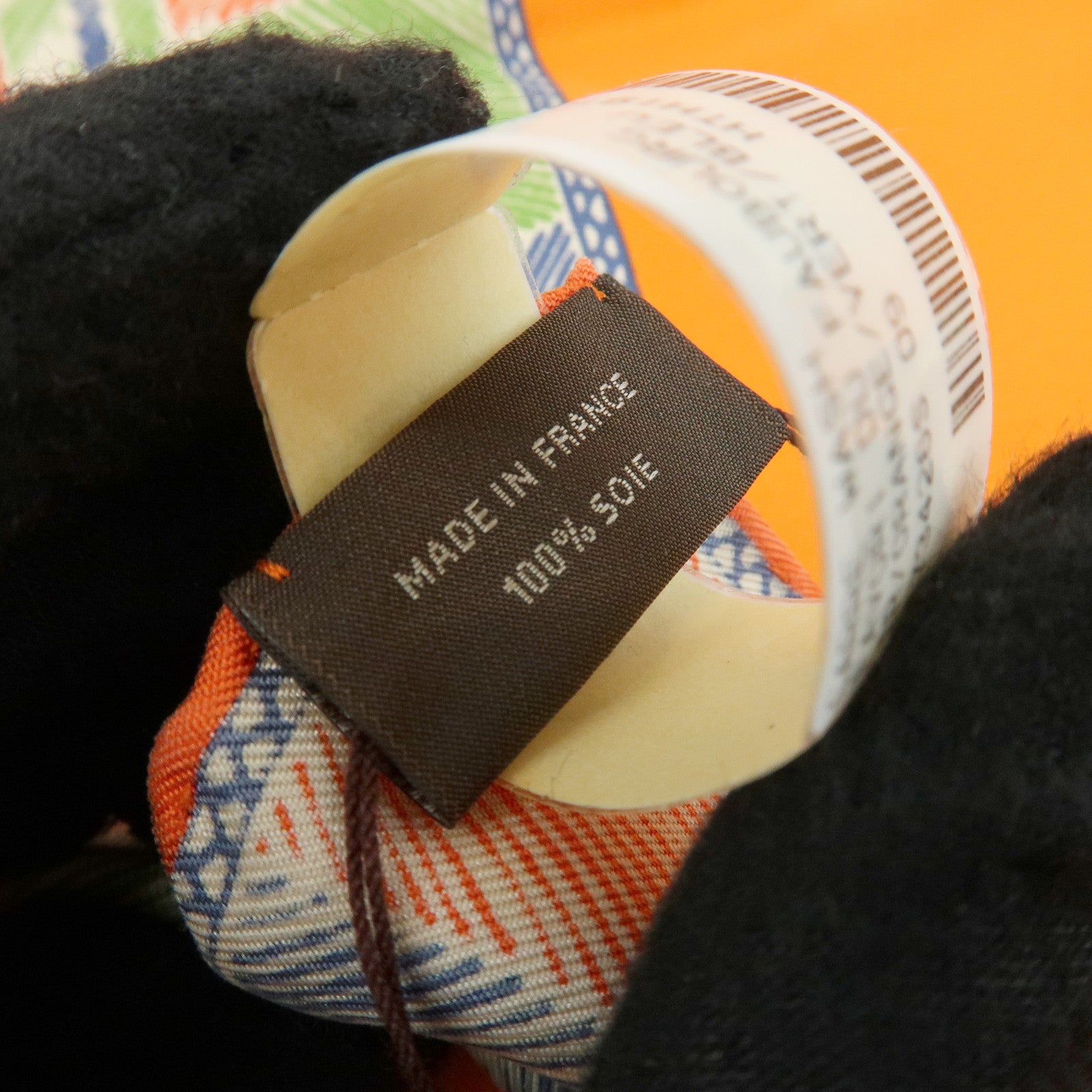 HERMES Carre 90 Silk 100% Scarf Favori du Faubourg Wash Orange Blue