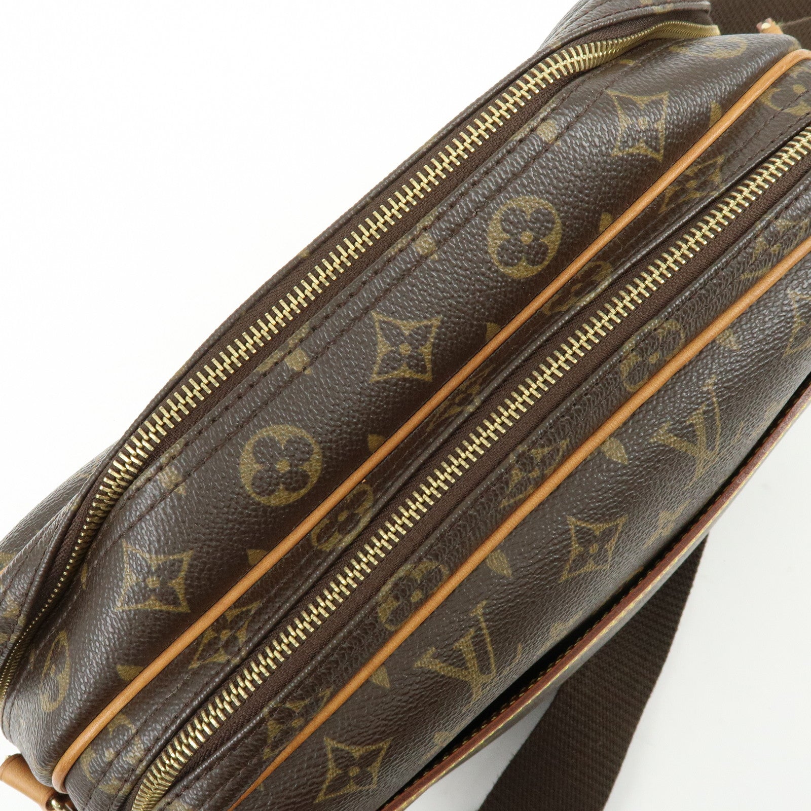 Louis Vuitton Monogram Reporter PM Shoulder Crossbody Bag Brown M45254