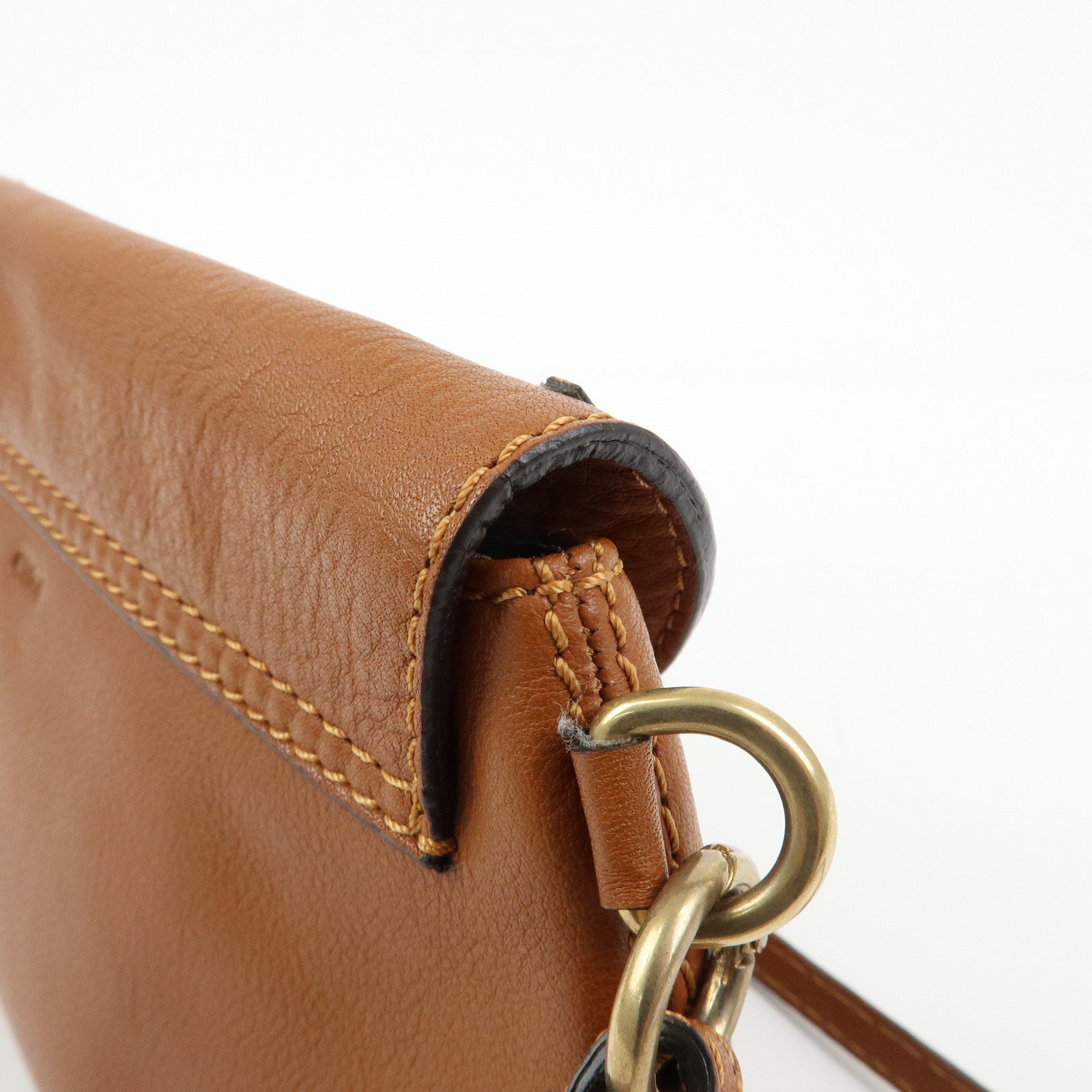 Chloe Marcie Leather Shoulder Bag Crossbody Bag Brown