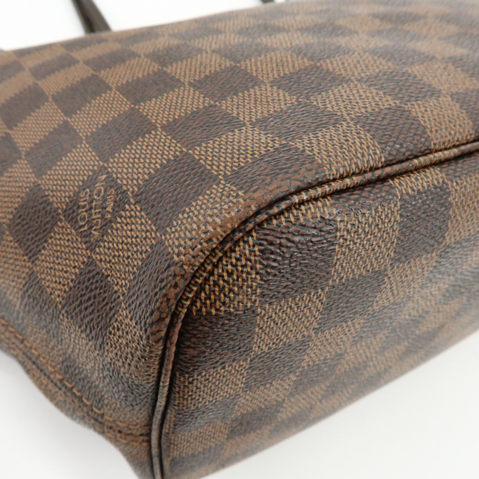 Louis Vuitton Damier Ebene Neverfull MM Tote Bag Cerise N41358