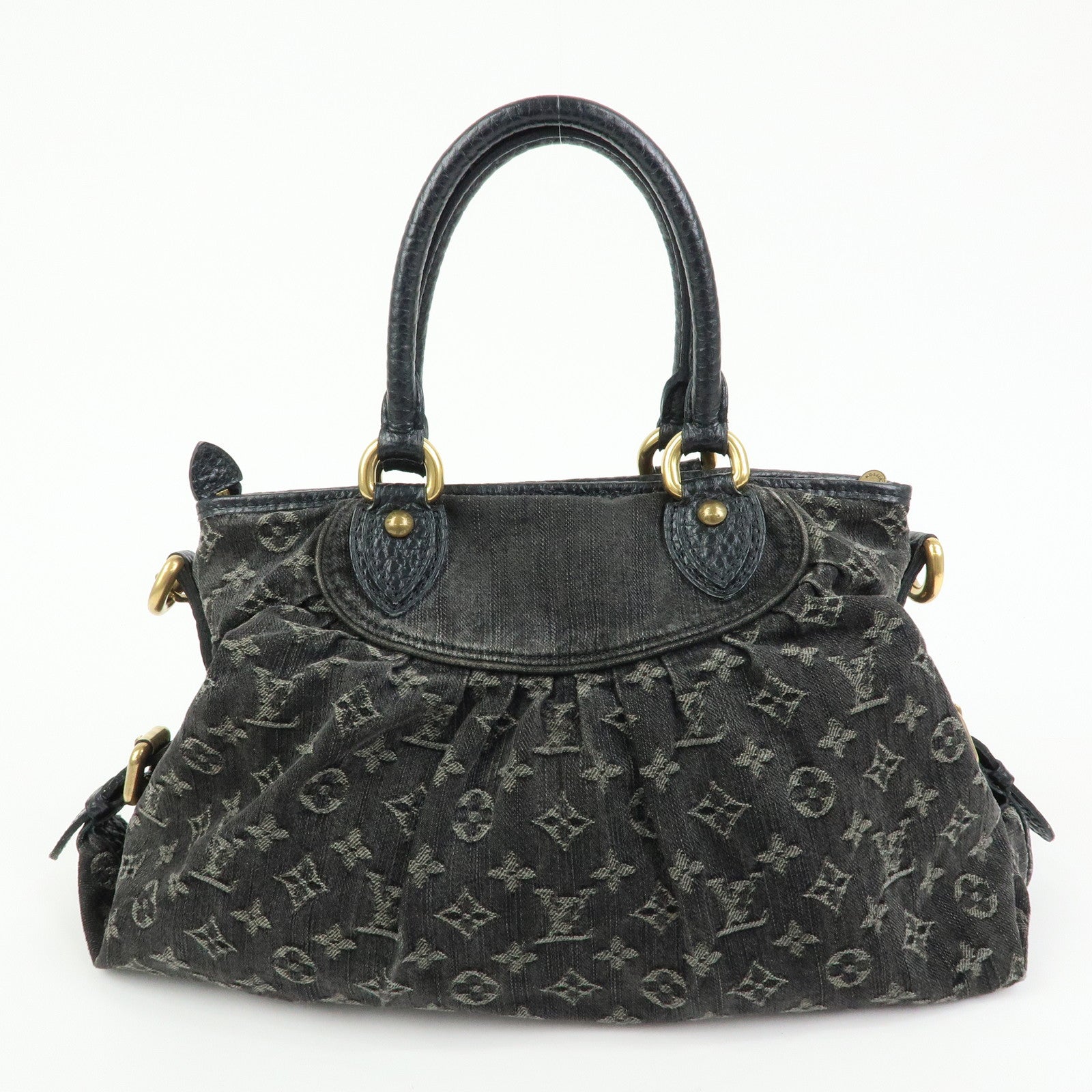 Louis Vuitton Monogram Denim Neo Cabby MM 2Way Bag Noir M95351