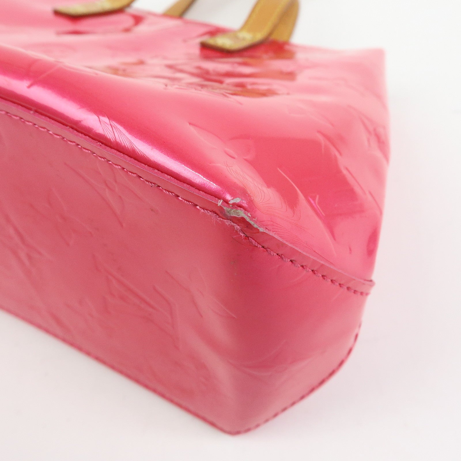Louis Vuitton Monogram Vernis Lead PM Hand Bag Pink M91221