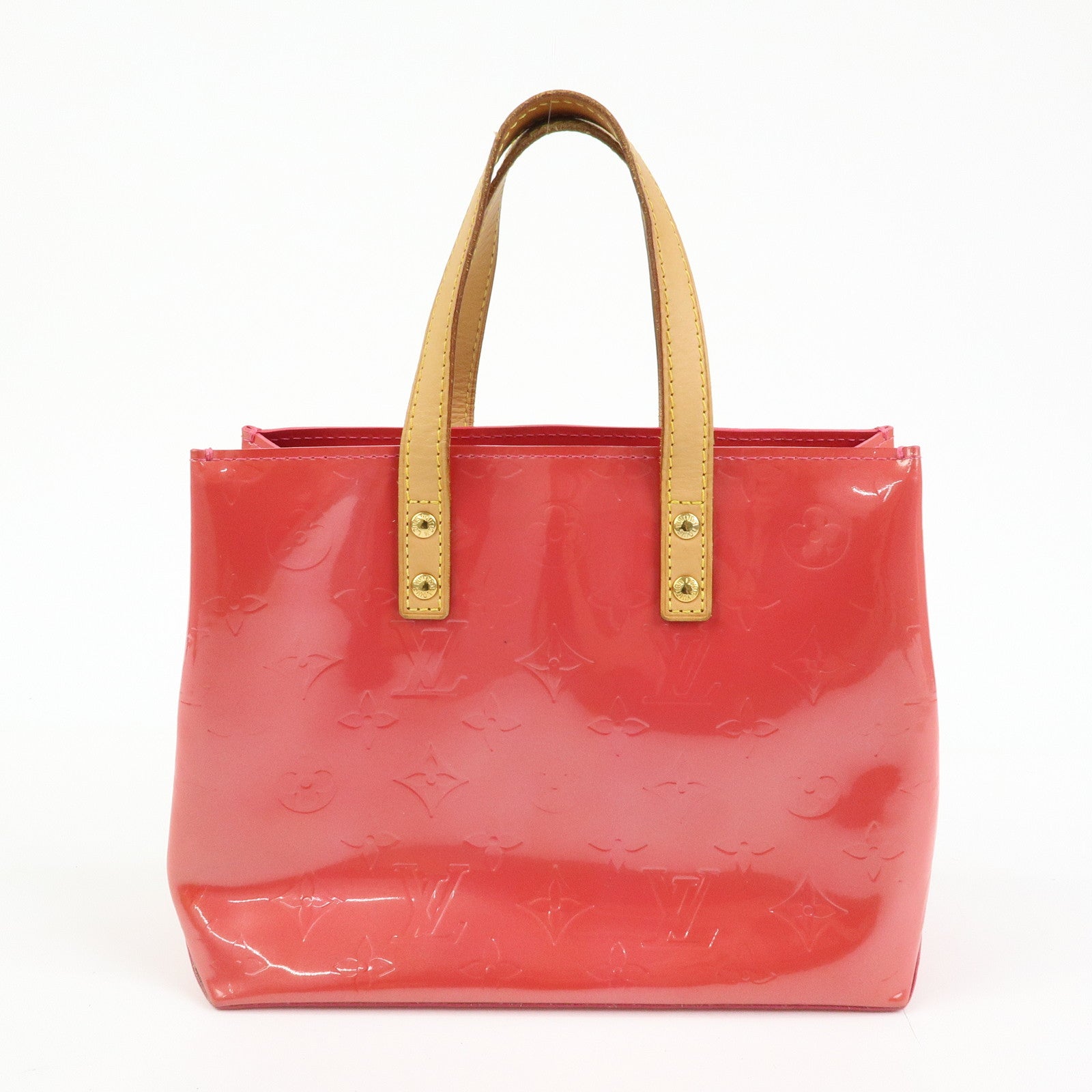 Louis Vuitton Monogram Vernis Reade PM Hand Bag Framboise M9132F