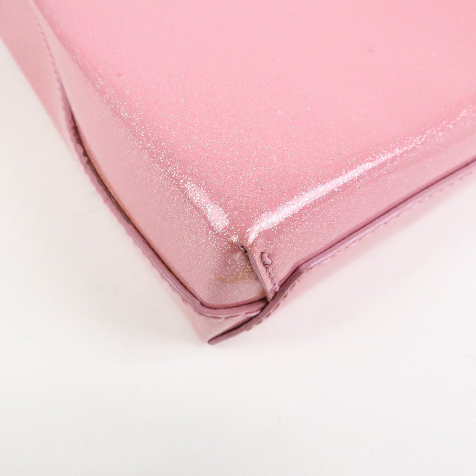 BALENCIAGA Patent Leather Shopping Phone Holder 2Way Bag Pink 593826