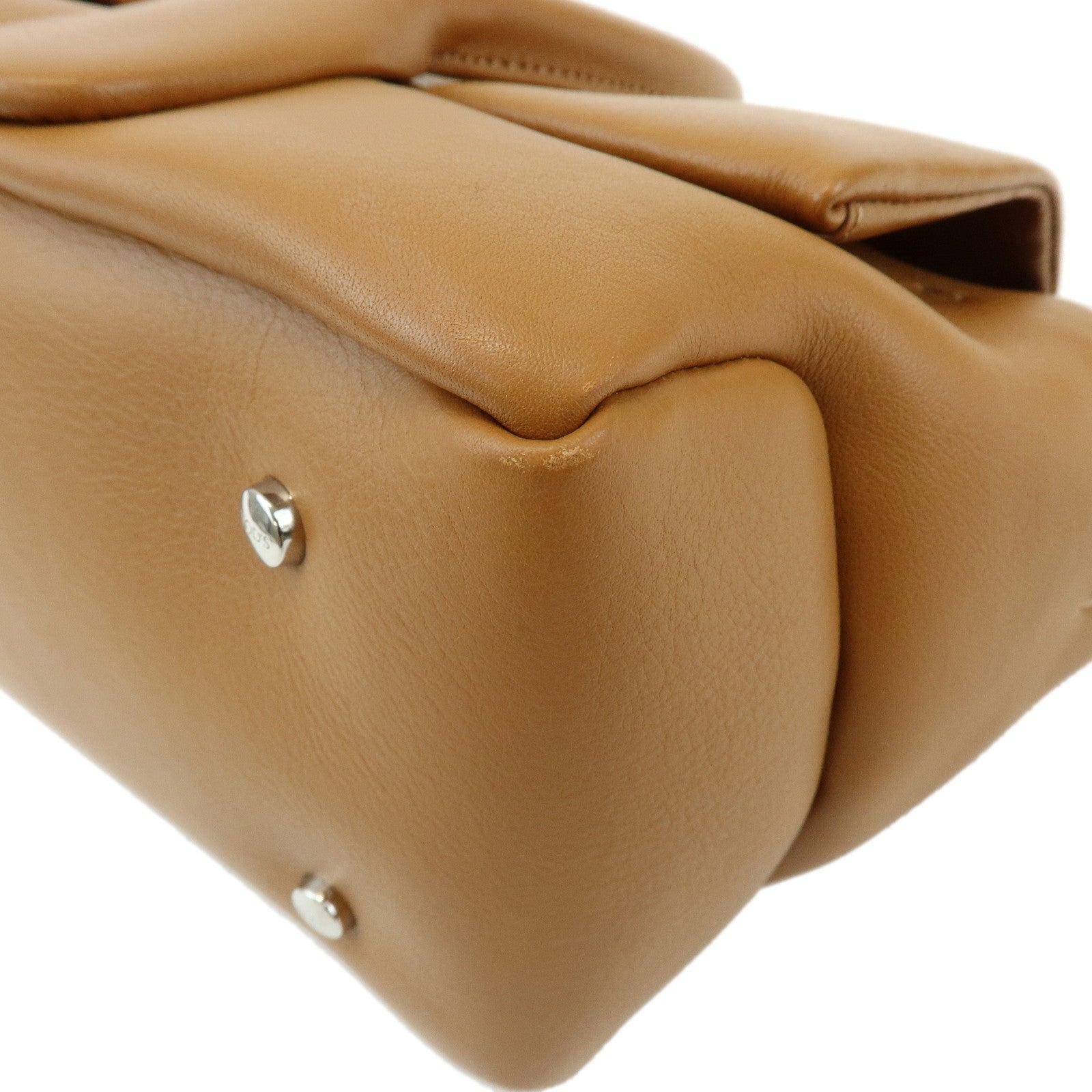 TOD'S Di Leather 2Way Bag Hand Bag Shoulder Bag Brown
