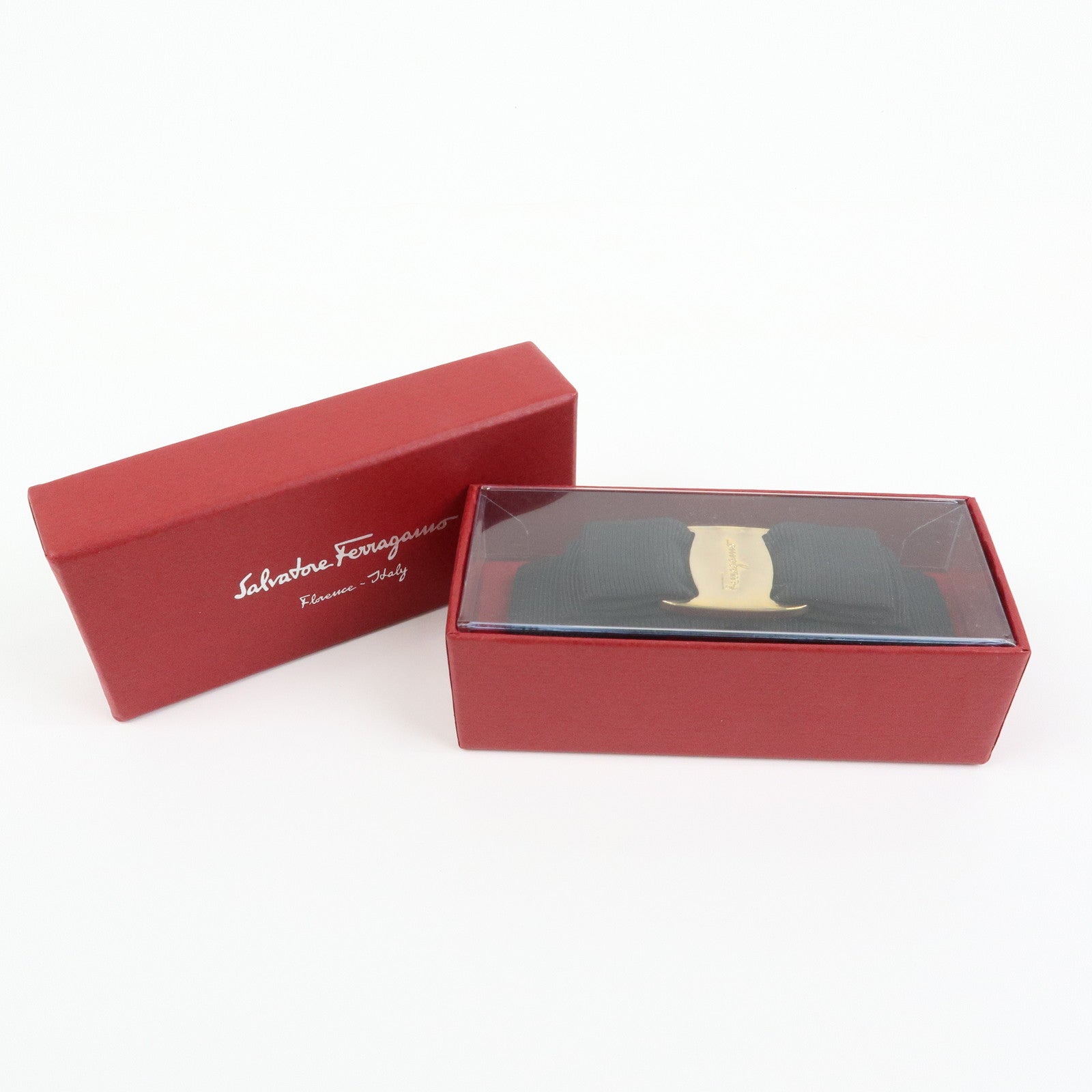 Ferragamo Vara Ribbon Viscose Valletta Hair Accessory Black