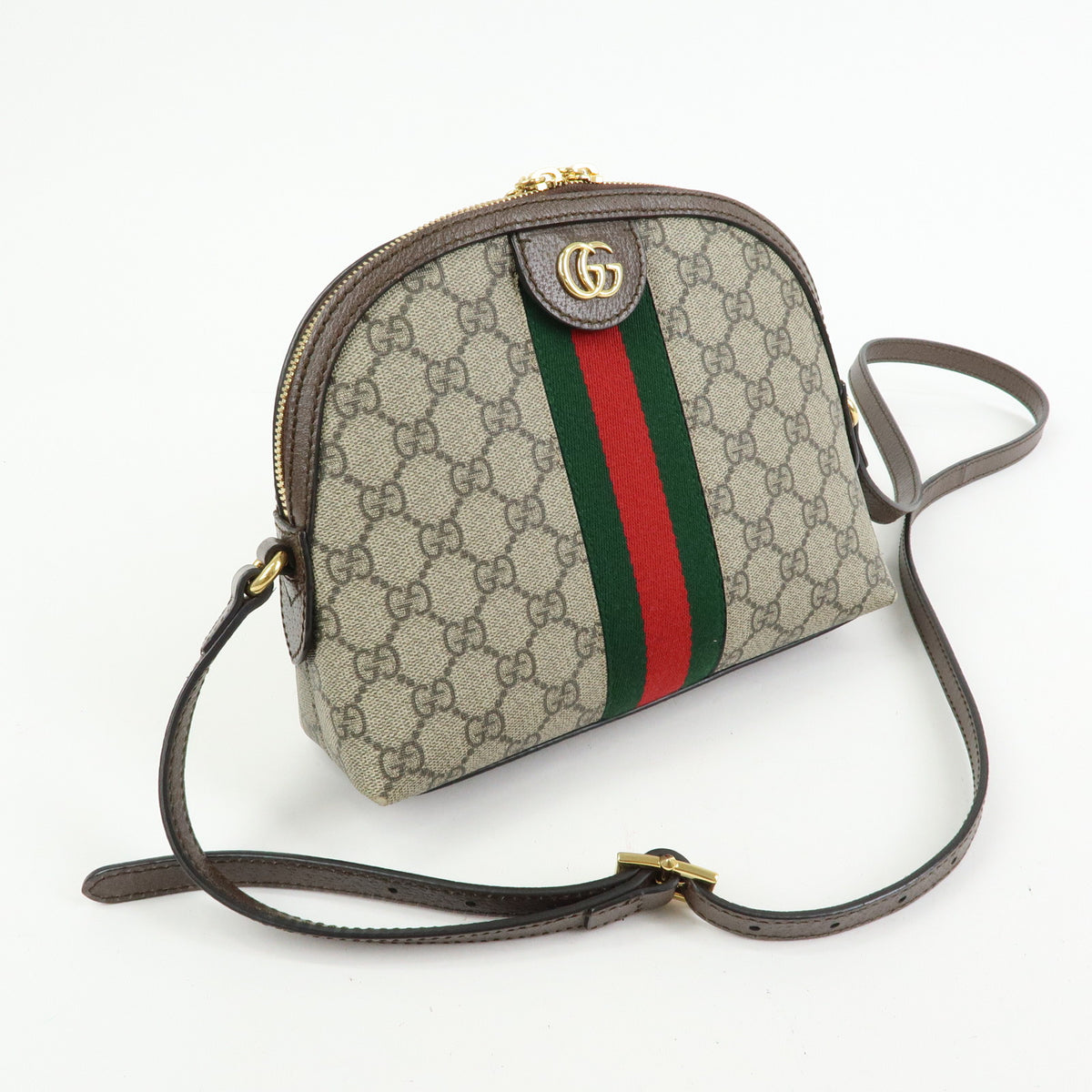 GUCCI Ophidia Sherry Double G GG Supreme Leather Shoulder Bag 499621