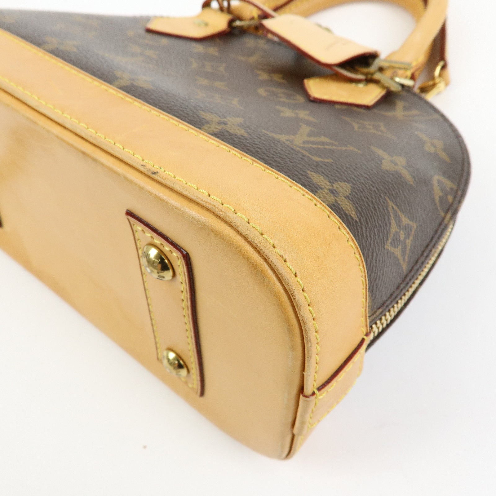 Louis Vuitton Monogram Alma BB 2 Way Hand Bag Shoulder Bag Brown M53152
