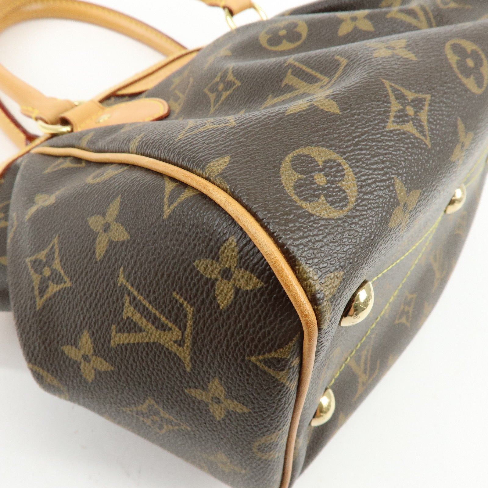 Louis Vuitton Monogram Canvas Tivoli PM Hand Bag Brown M40143