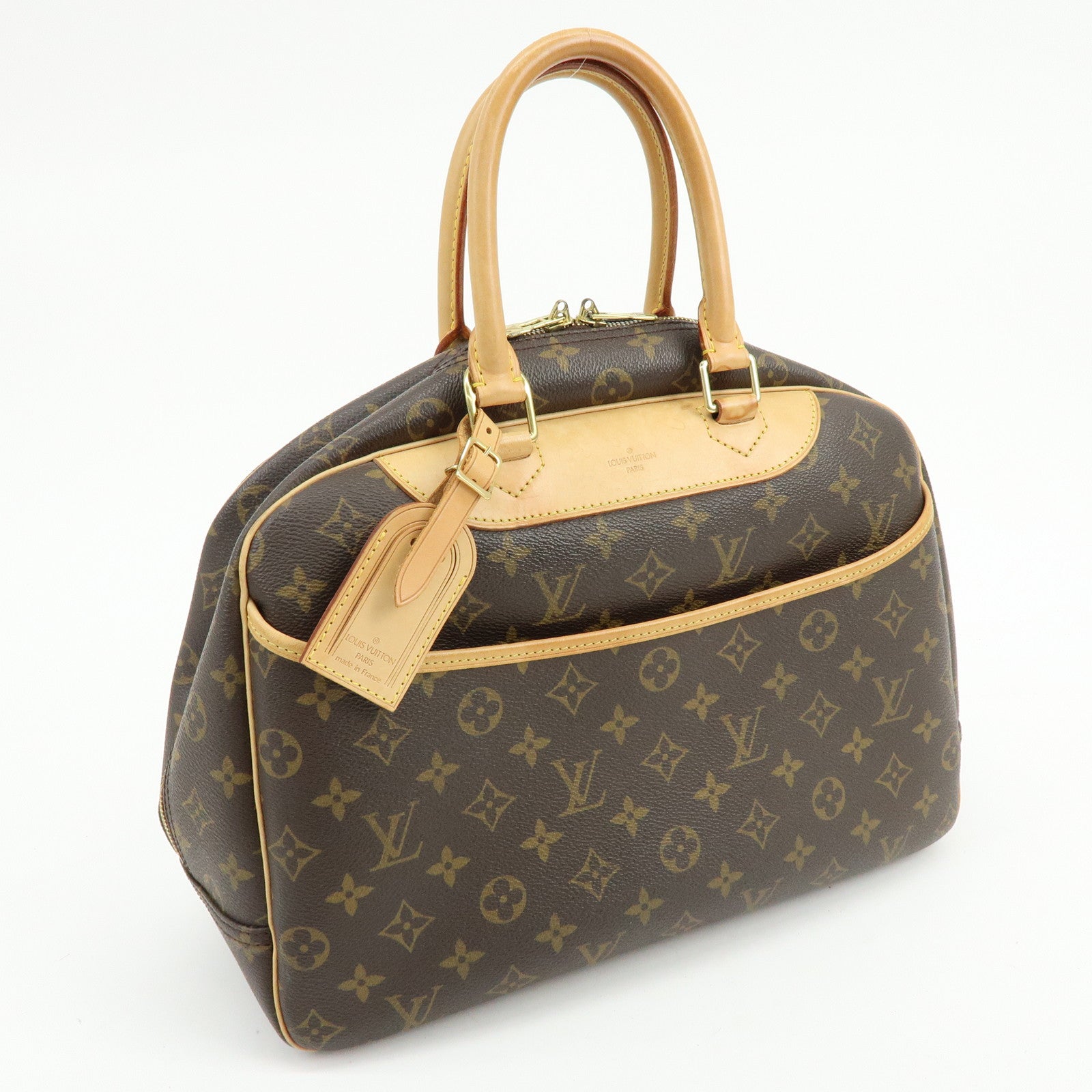 Louis Vuitton Monogram Deauville Canvas Hand Bag Brown M47270