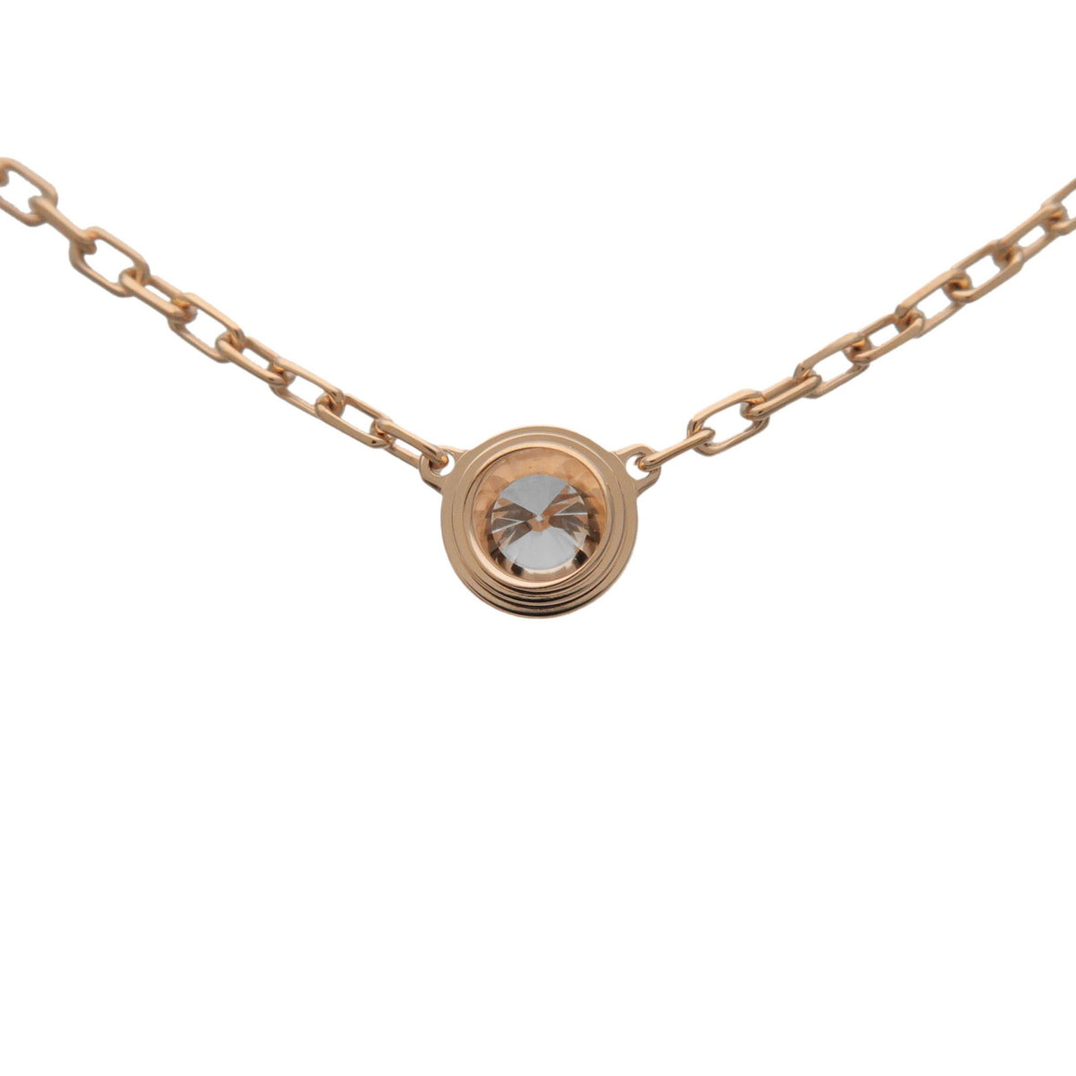 Cartier D'amour 1P Diamond Necklace SM K18 750YG Yellow Gold