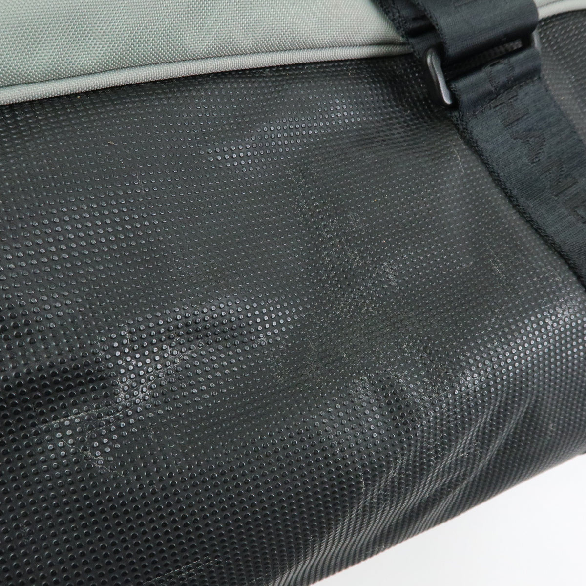 CHANEL Sport Line Nylon Canvas  Boston Bag Black Emerald Green