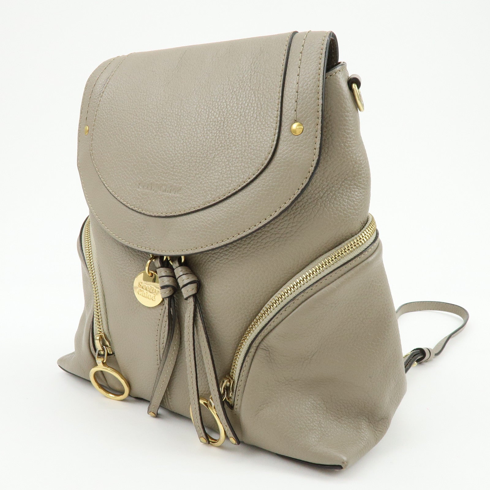 Chloe See By Chloe Olga 2Way Bag Mini Backpack Shoulder Bag Greige