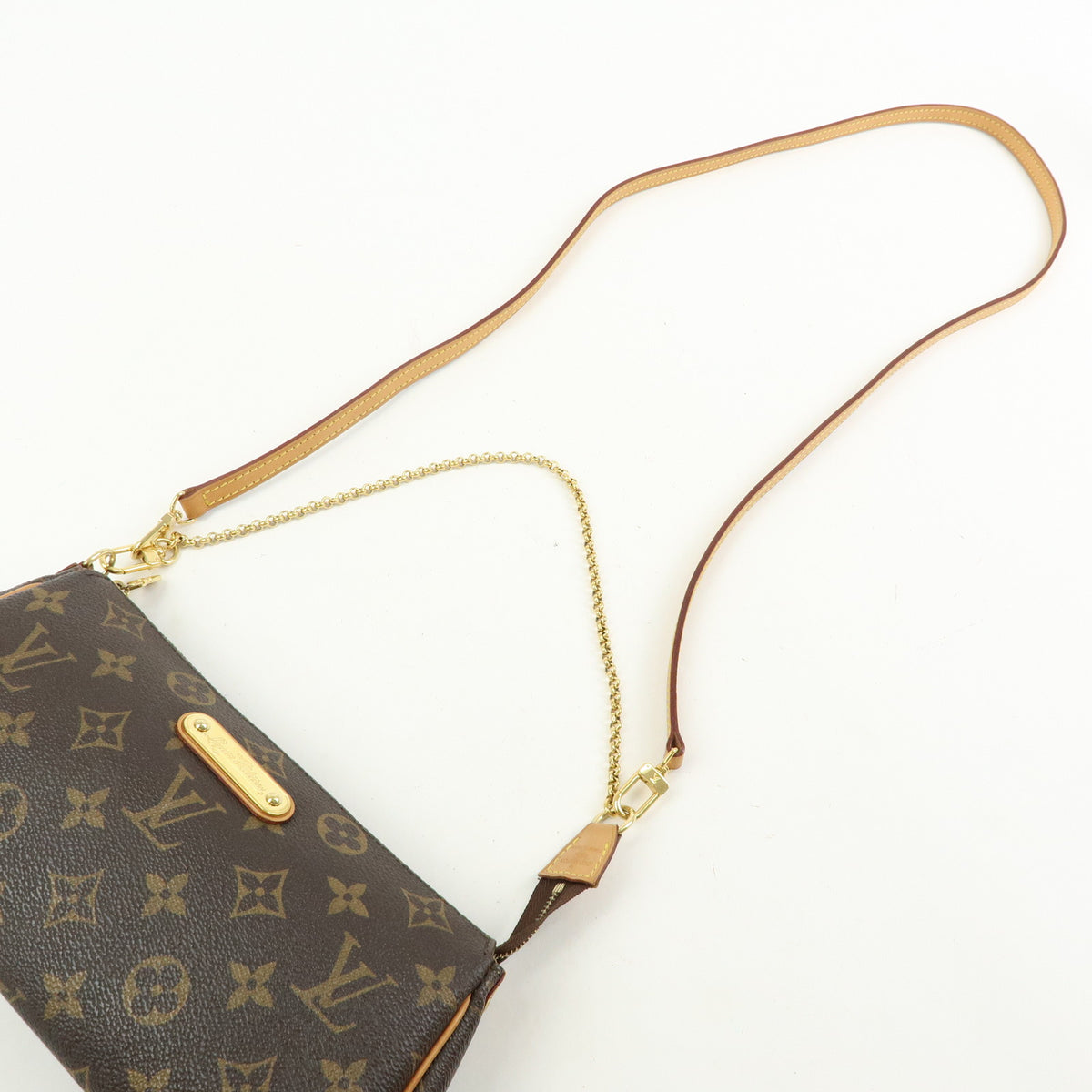 Louis Vuitton Monogram Eva 2Way Chain Shoulder Bag Pouch Brown M95567