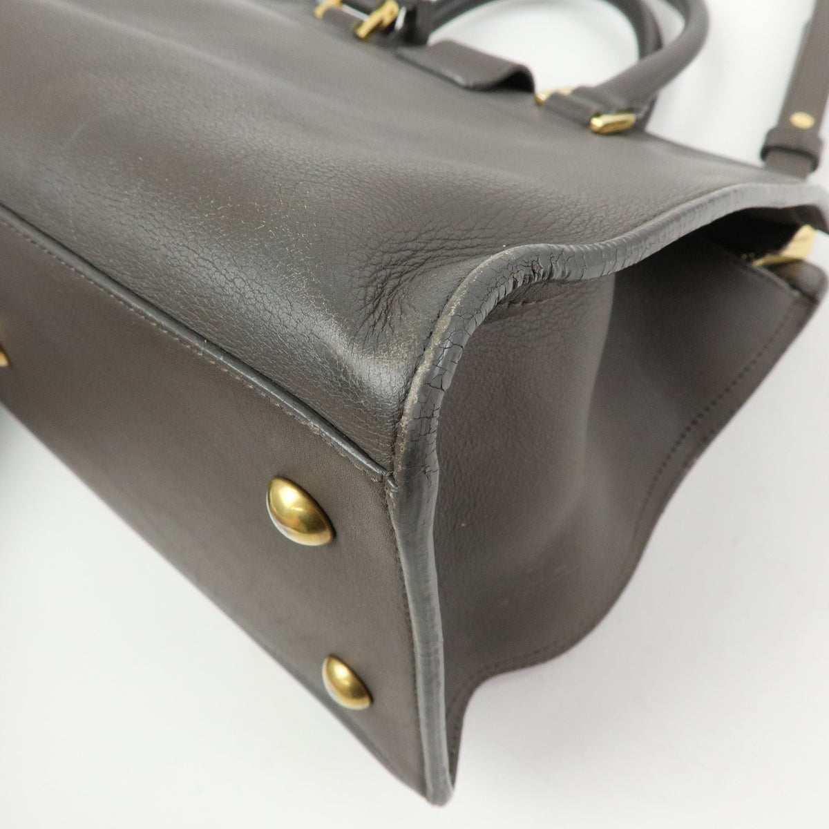 SAINT LAURENT PARIS Petit Cabas Y Line Leather 2Way Hand Bag 311210