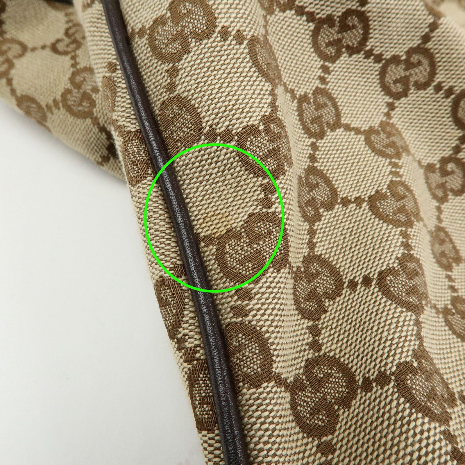 GUCCI Bamboo GG Canvas Leather 2Way Bag Hand Bag Beige Brown 169976