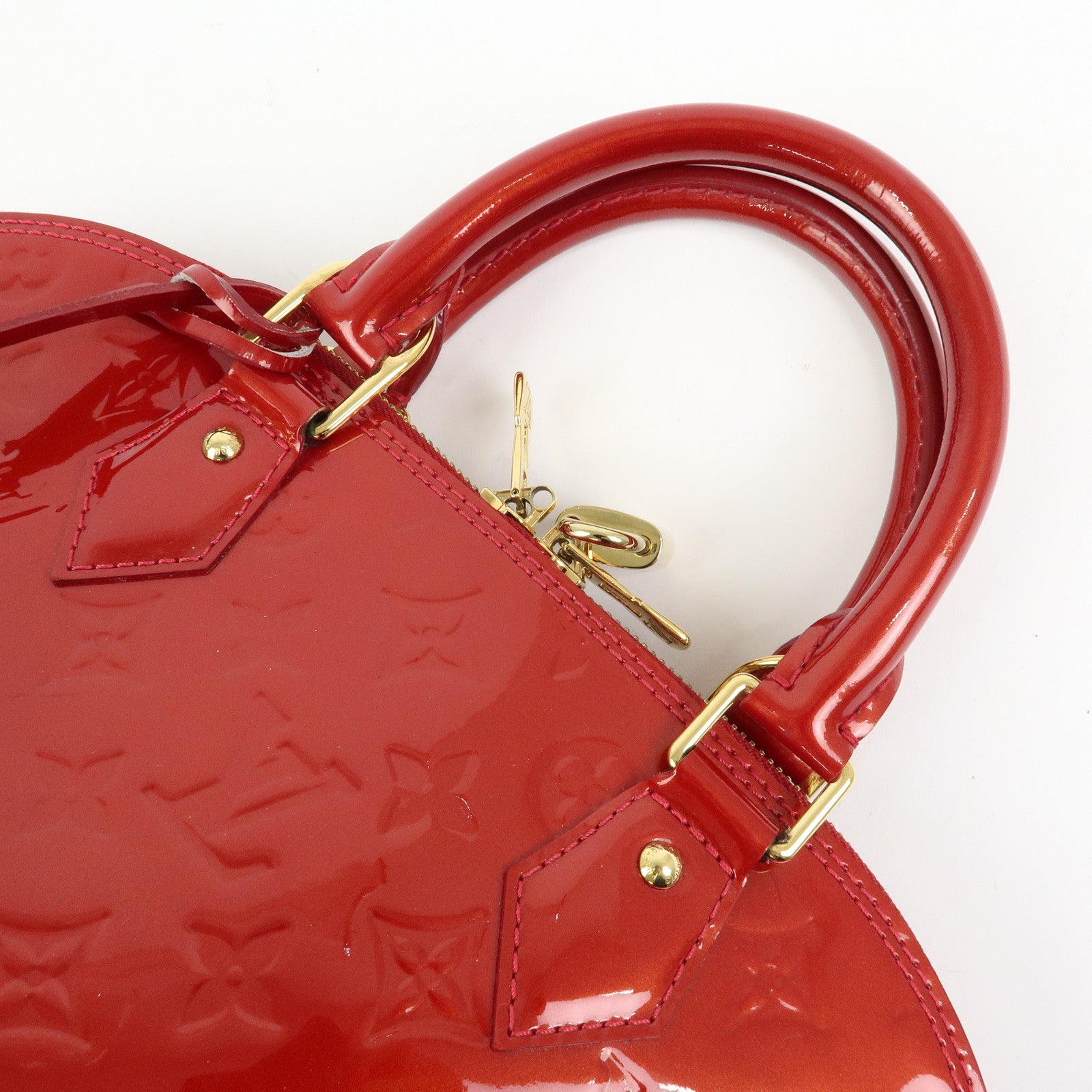 Louis Vuitton Monogram Vernis Alma PM Hand Bag Pomme d'Amour M90096