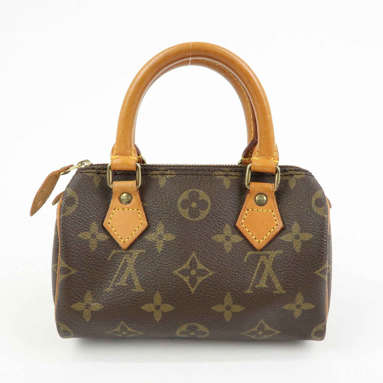 Louis Vuitton Monogram Mini Speedy Hand Bag Brown M41534
