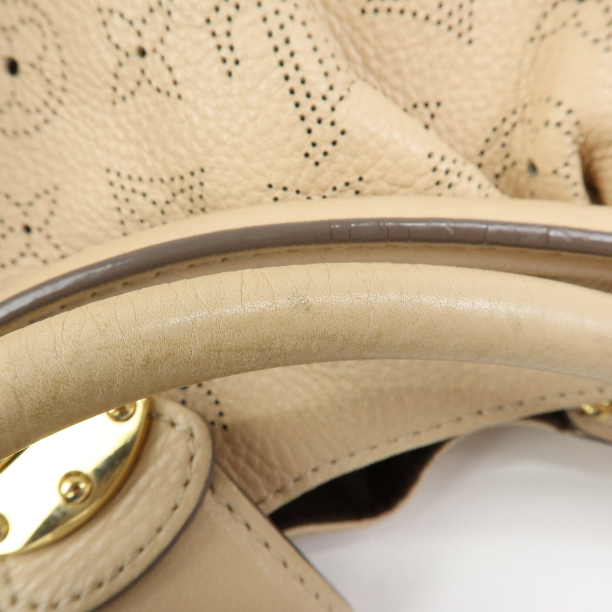 Louis Vuitton Monogram Mahina L Shoulder Hand Bag Sable M93979