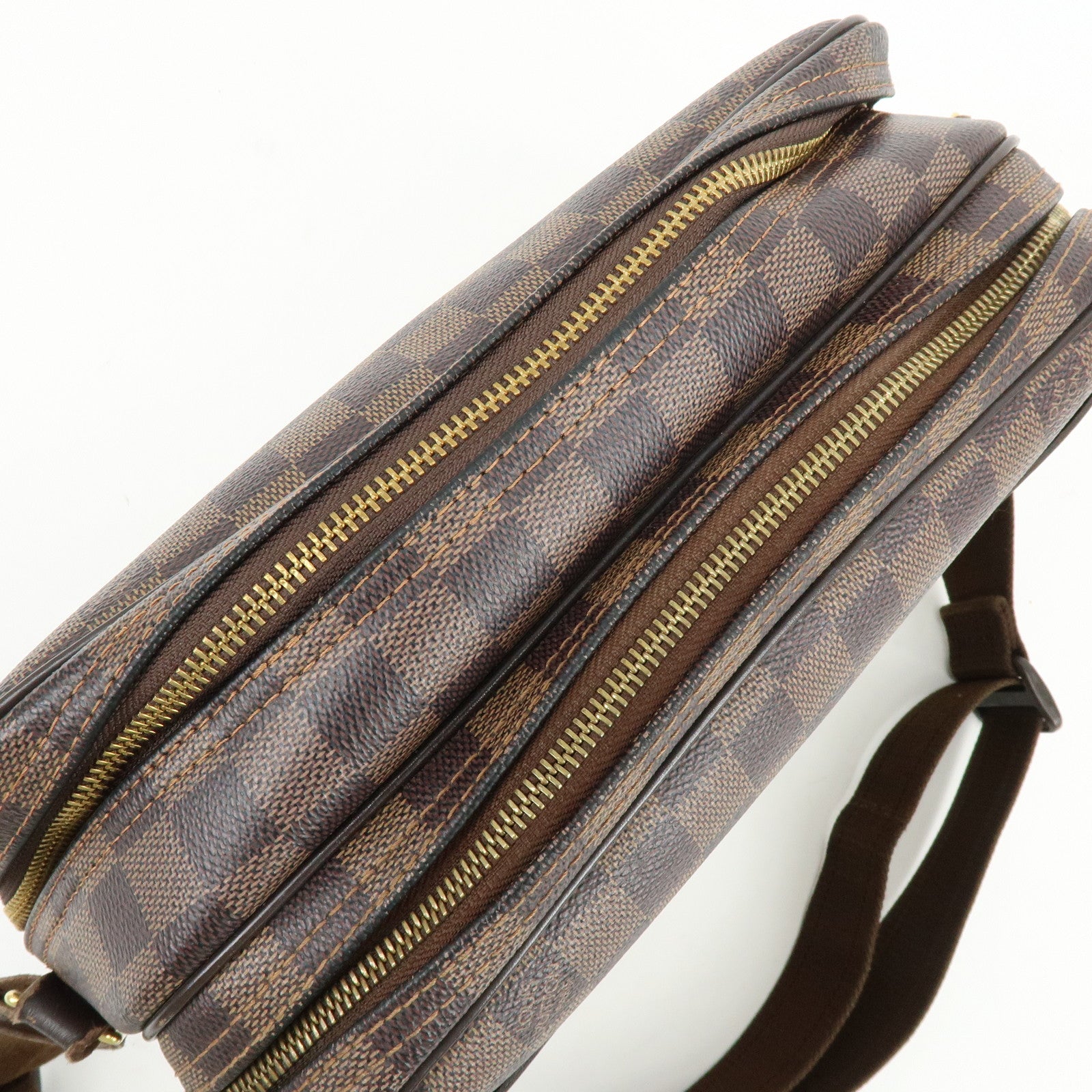 Louis Vuitton Damier Ebene Reporter PM SPO Shoulder Bag Brown M45253