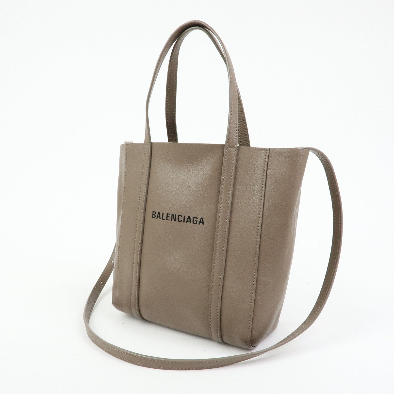 BALENCIAGA Everyday Tote XXS Leather 2Way Tote Bag Light Brown 551815