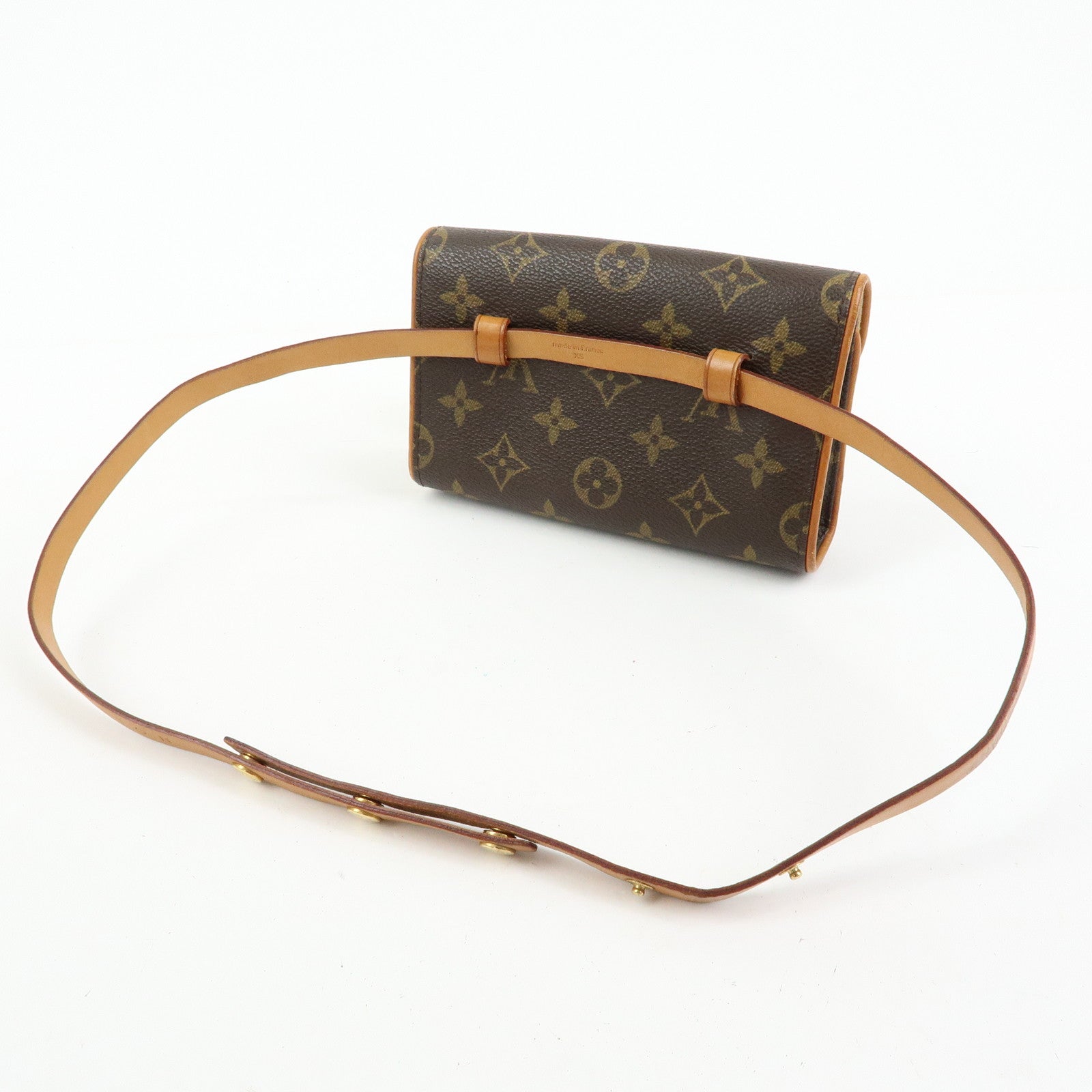 Louis Vuitton Monogram Pochette Florentine Waist Bag Belt XS M51855