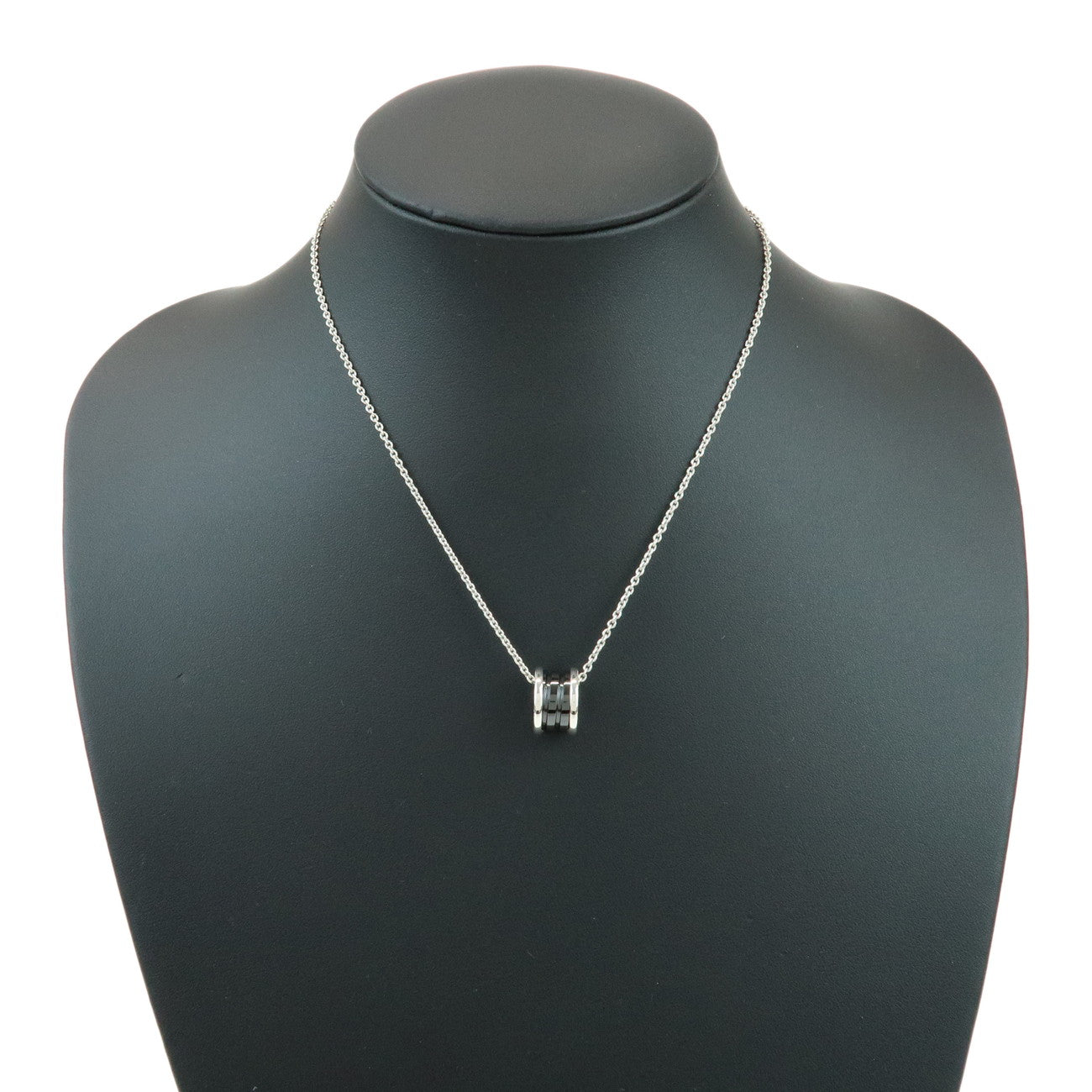 BVLGARI B-Zero1 Save the Children Necklace SV925 Black Ceramic