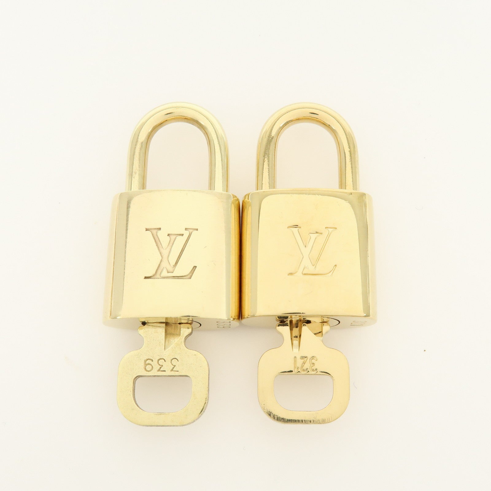 Louis Vuitton Lot of 10 Lock & Key Cadena Key Lock Gold