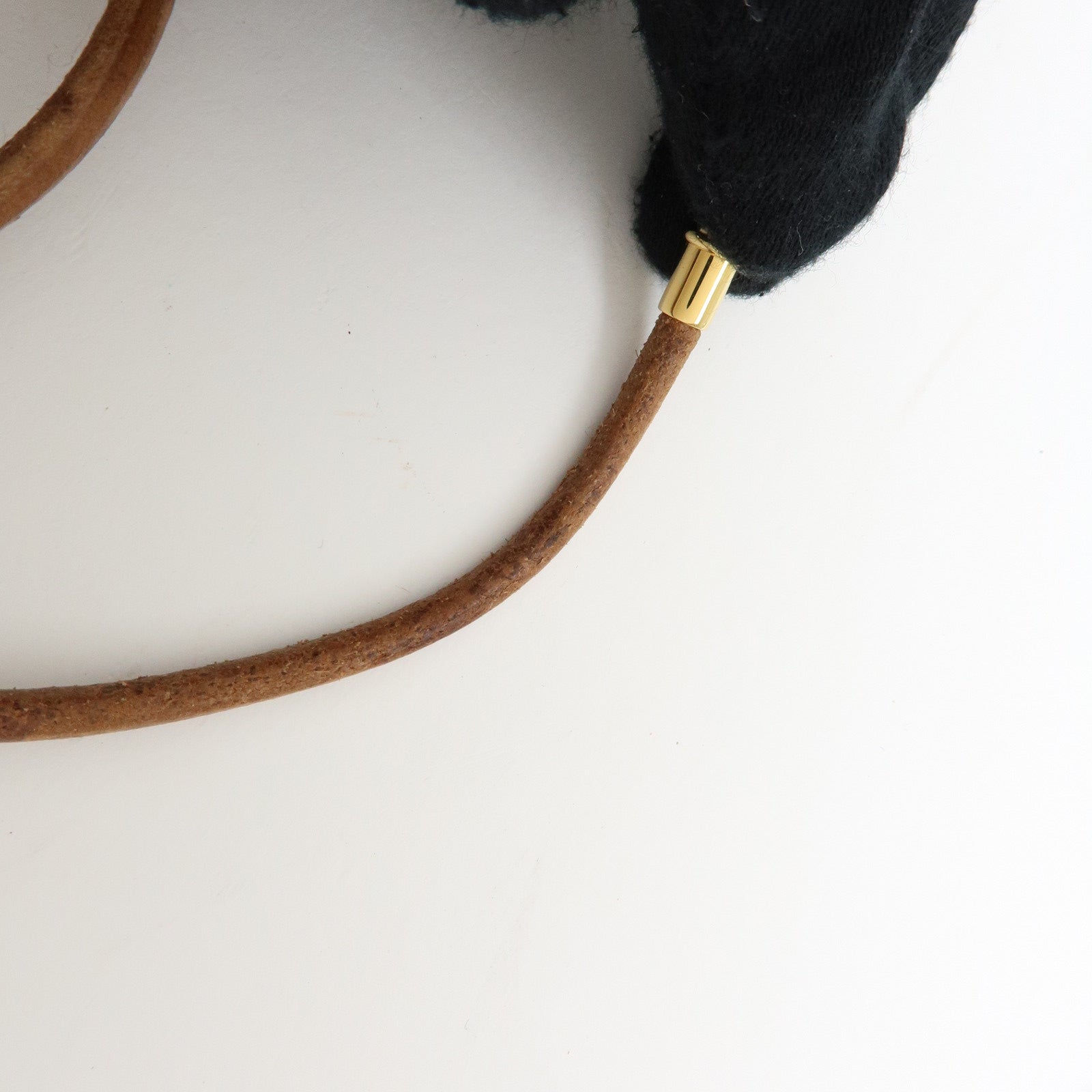 Hermes Atame Double Tour Jumbo Leather Metal Bracelet Choker Brown