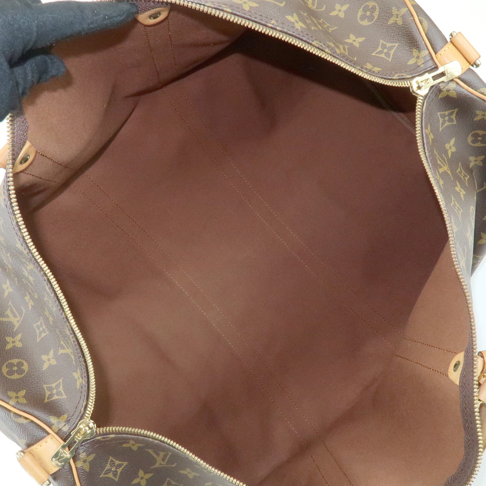 Louis Vuitton Monogram Keep All Bandouliere 60 Bag Brown M41412