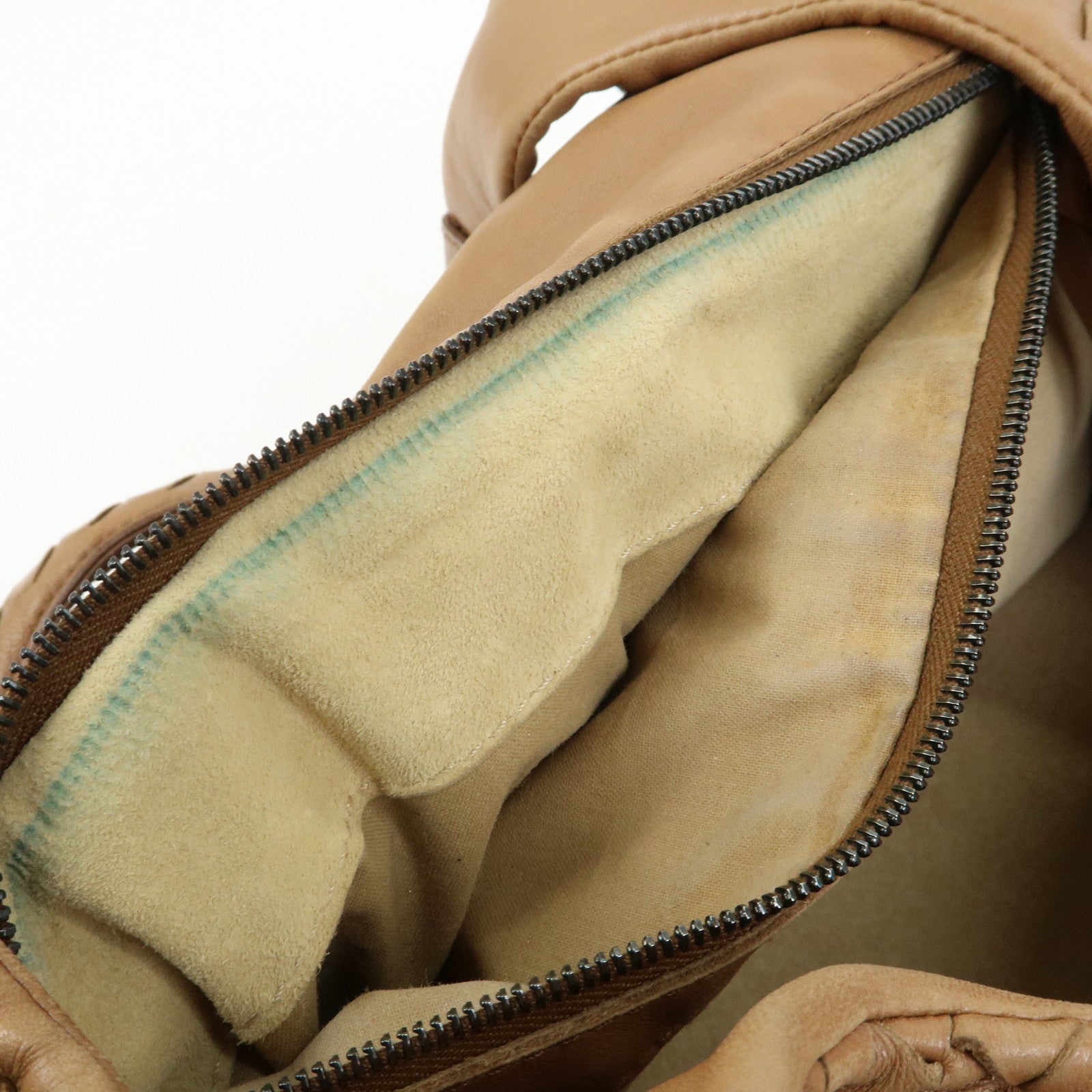 BOTTEGA VENETA Intrecciato Campana Medium Leather Hobo Bag Beige 125787