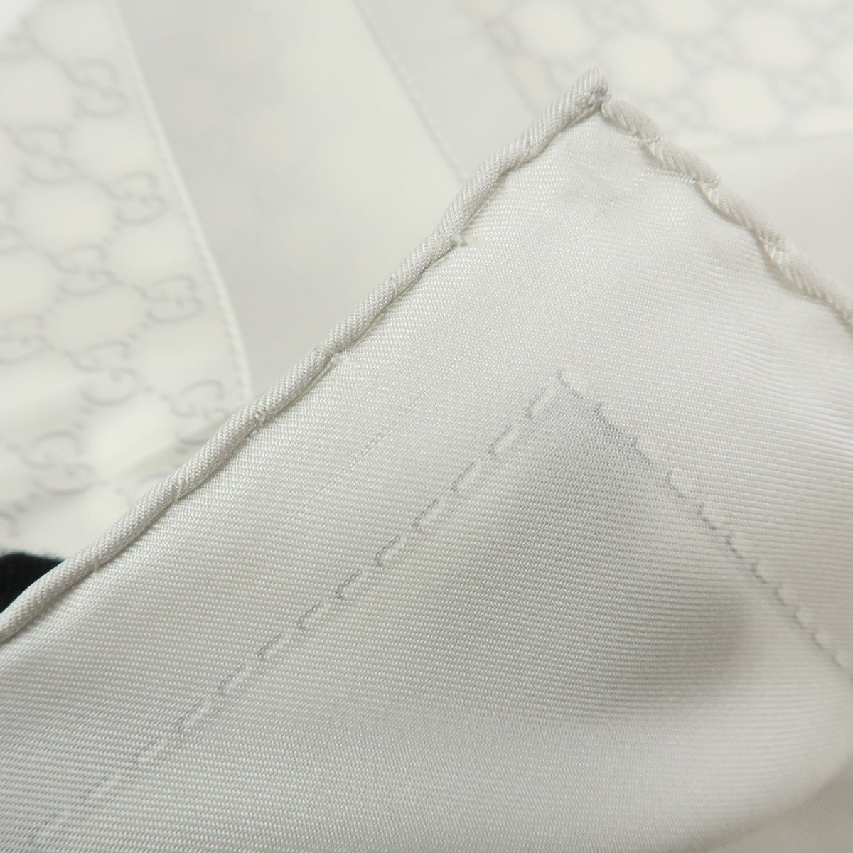 GUCCI Horsebit Silk100% Scarf Shawl White