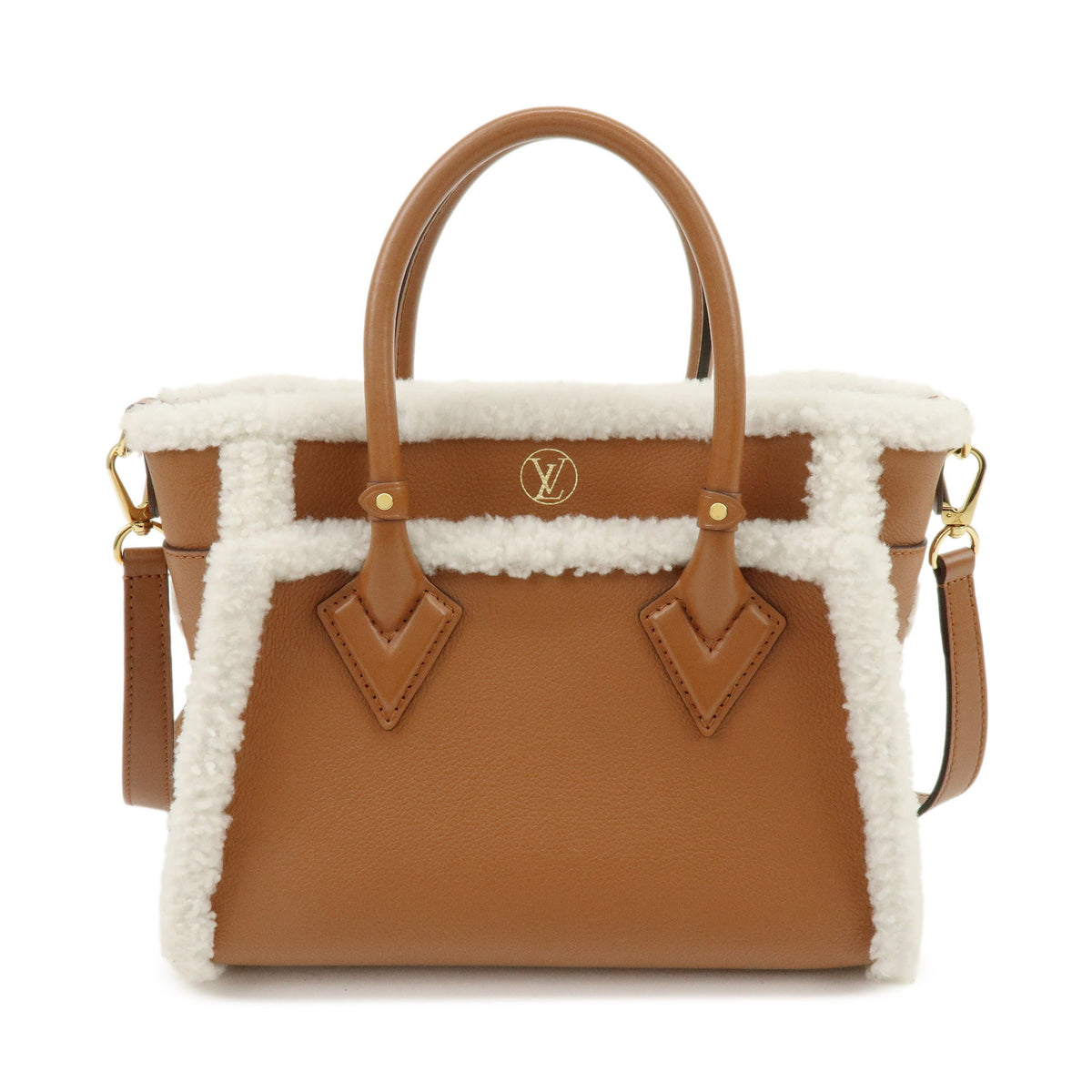 Louis Vuitton Monogram Tuffetage OnMySide PM Shearling 2Way Bag M58918