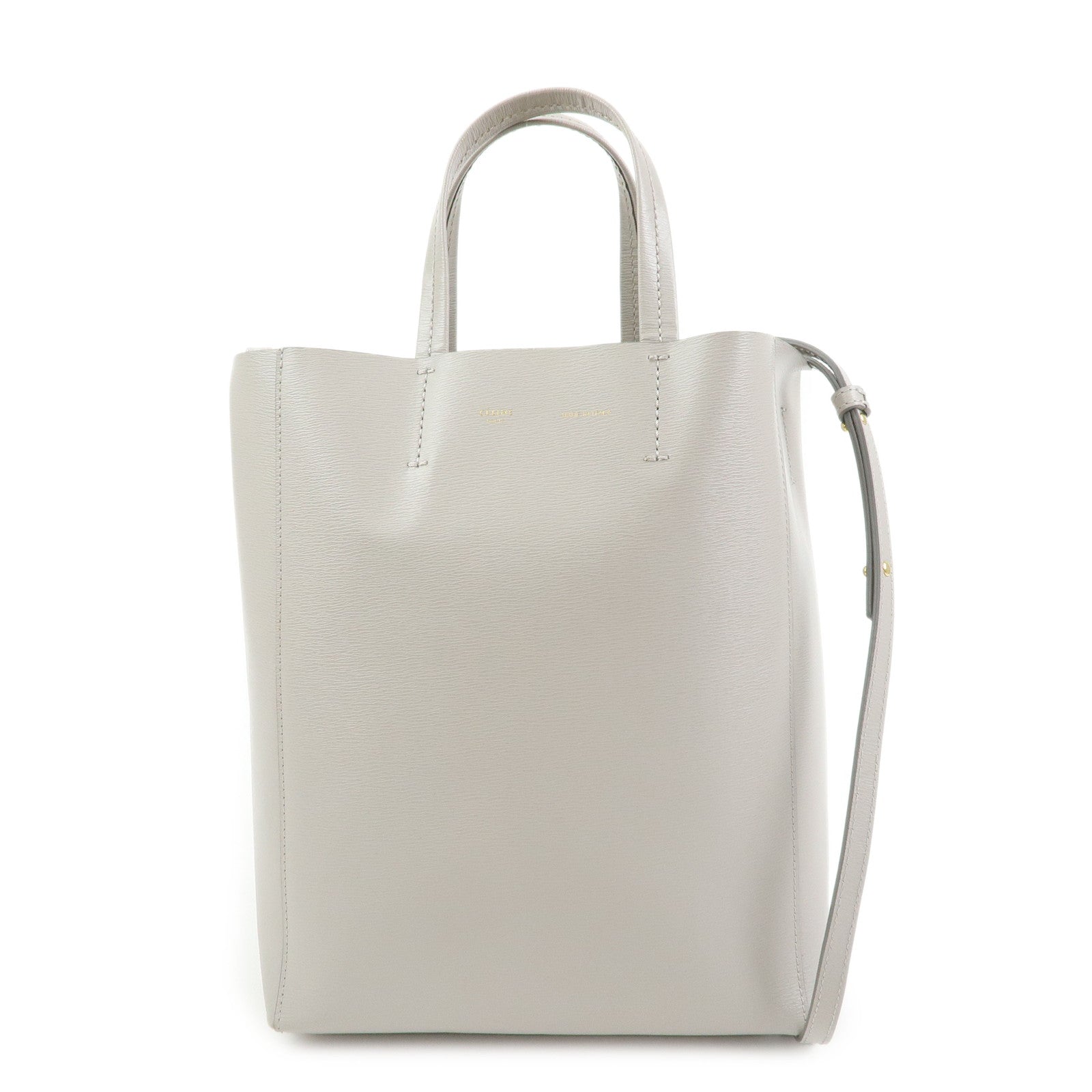 Celine Small Vertical Cabas Small Leather 2Way Hand Bag Shoulder Bag