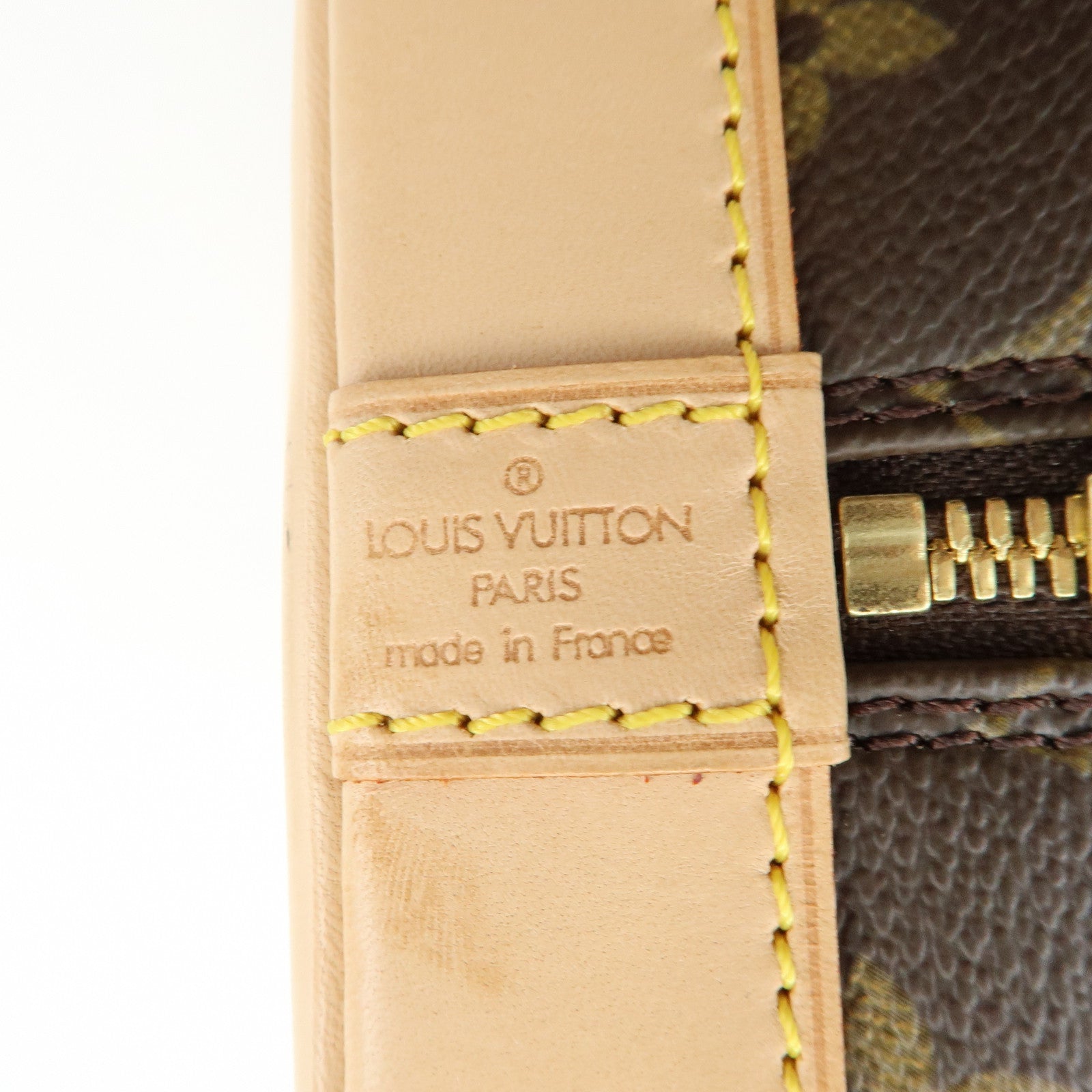 Louis Vuitton Monogram Alma PM Canvas Leather Hand Bag Brown M51130