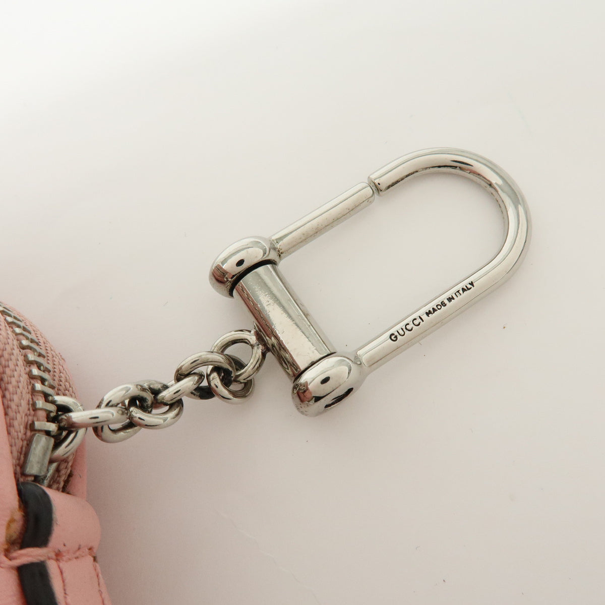 GUCCI GG Marmont Double G Leather Cosmetic Case Key Pouch Pink 625691