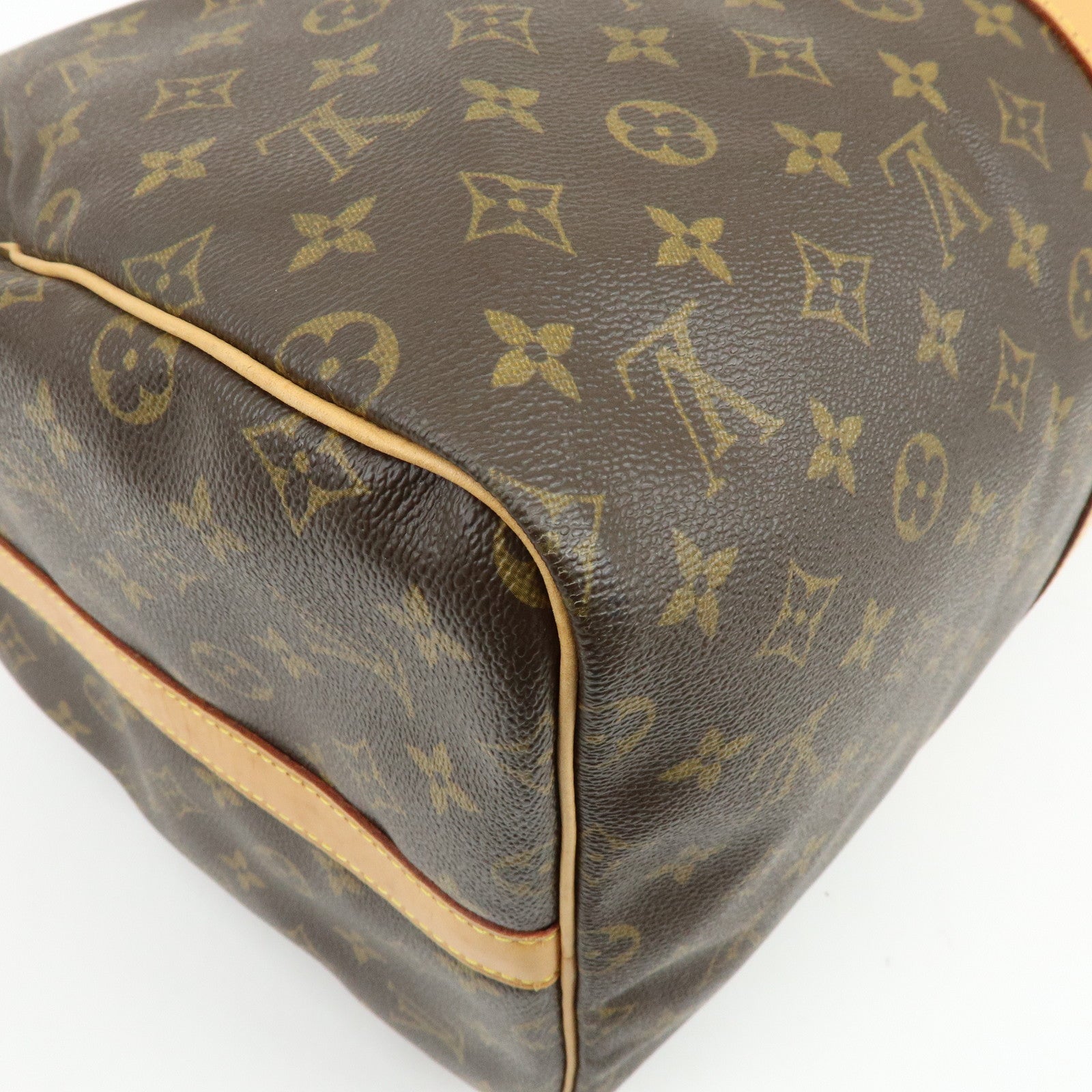 Louis Vuitton Monogram Keep All Bandouliere 55 Boston Bag Brown M41414