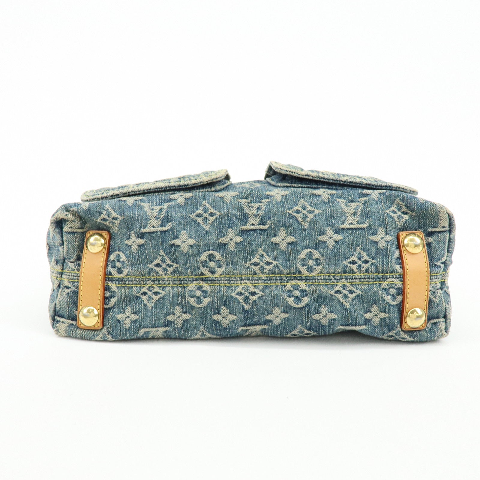 Louis Vuitton Monogram Denim Baggy PM 2Way Bag Shoulder Bag Blue M95049
