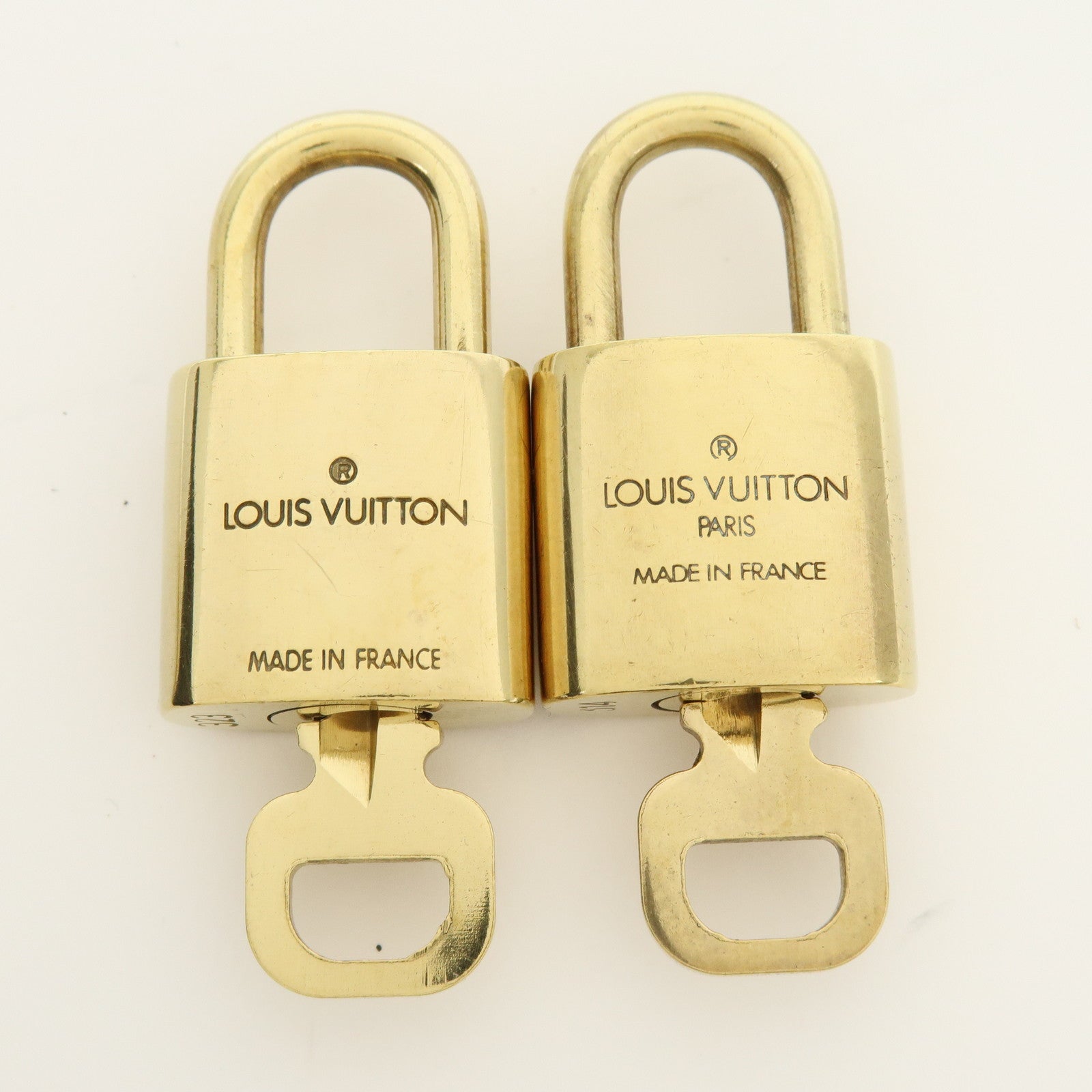 Louis Vuitton Lot of 10 Lock & Key Cadena Key Lock Gold