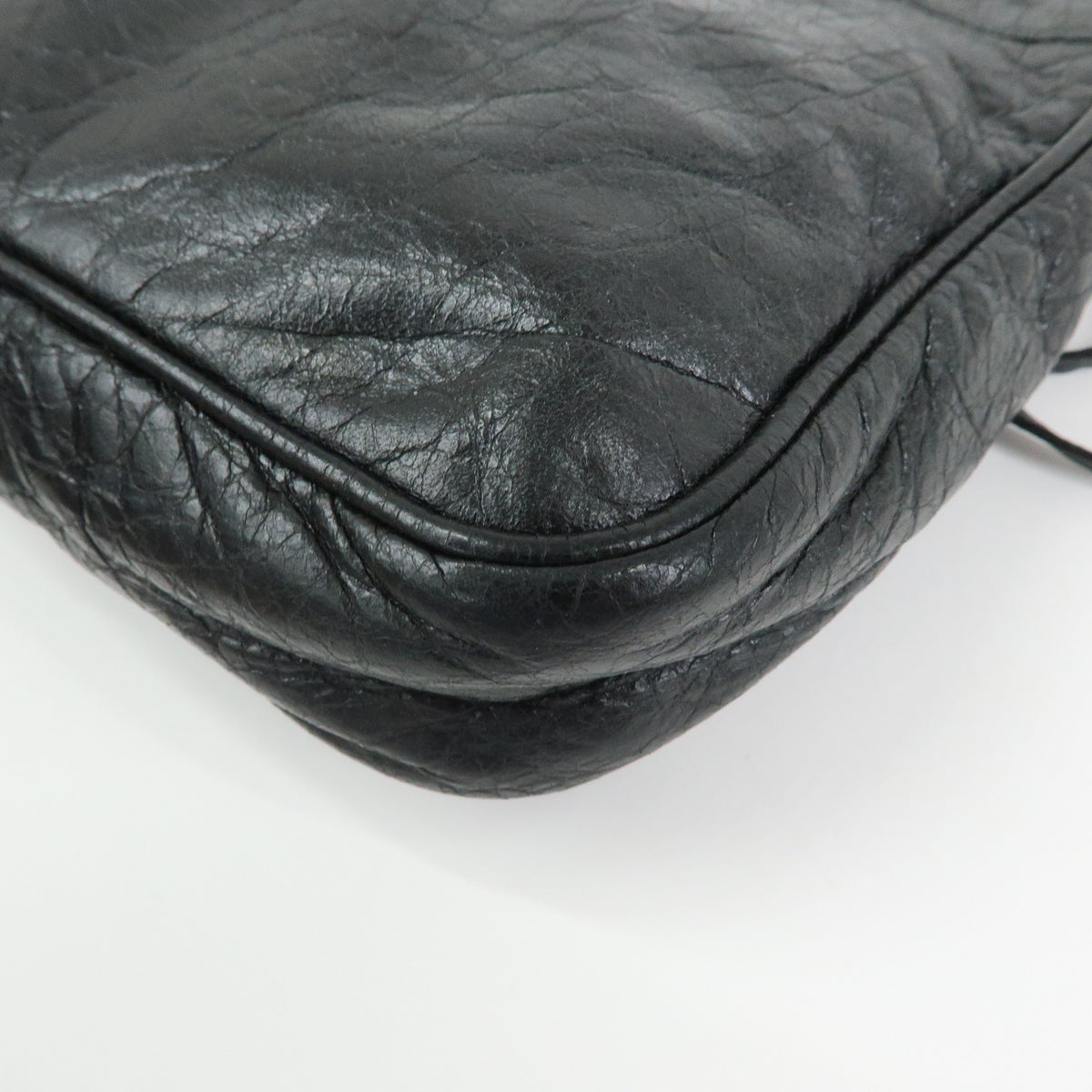 BALENCIAGA  Classic The Hip Leather Shoulder Crossbody Bag Black242803